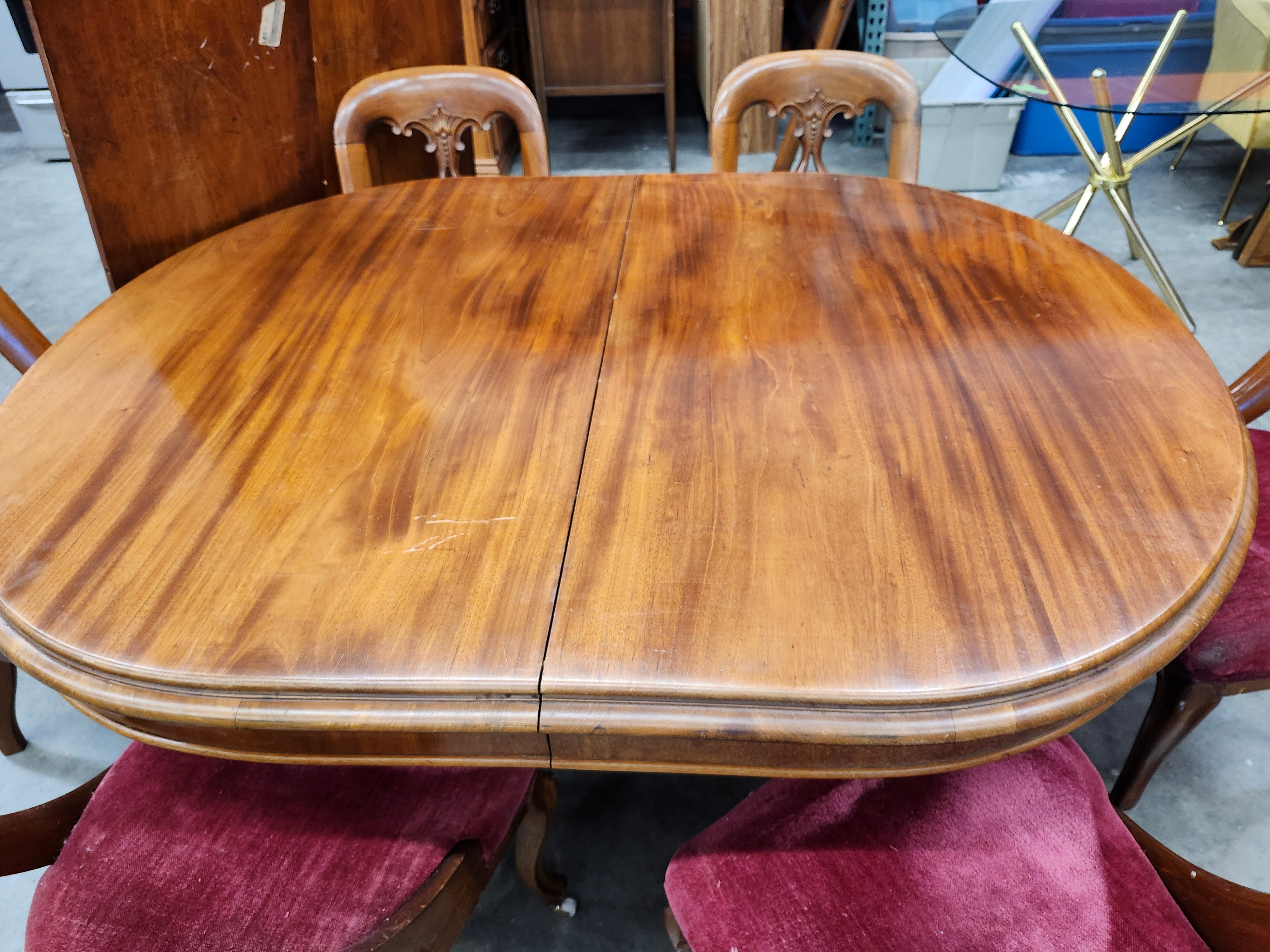 1908 Dining set with 6 chairs