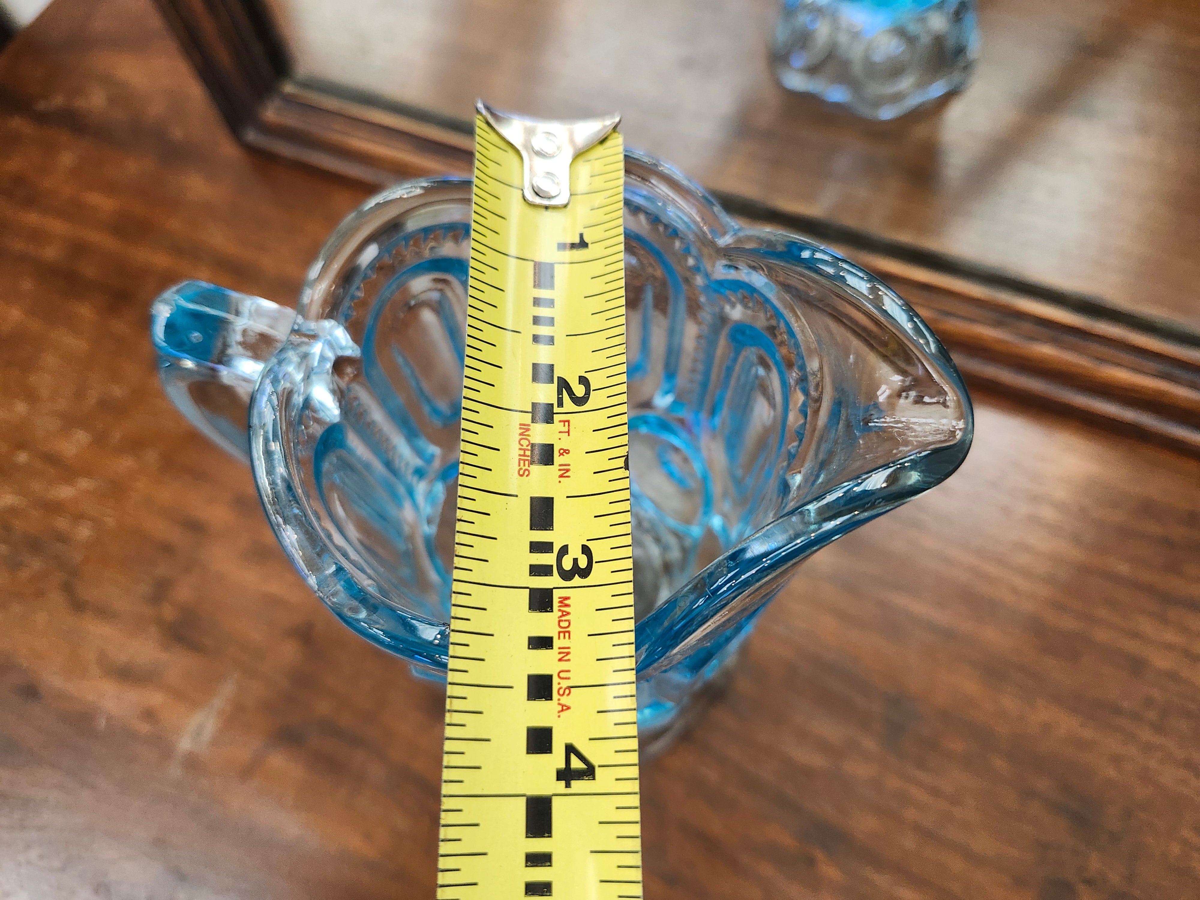 Blue glass creamer jug