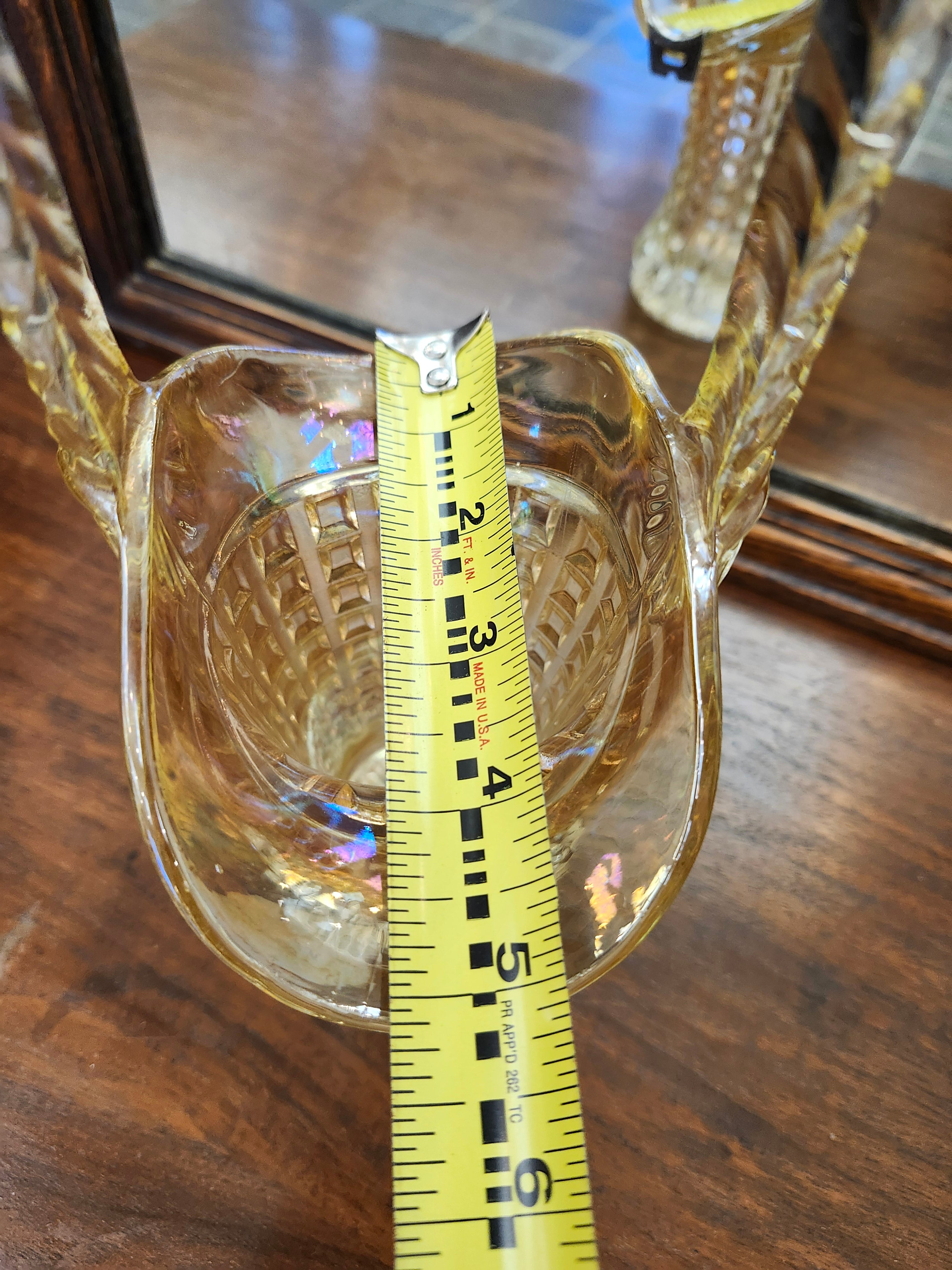 Carnival glass basket