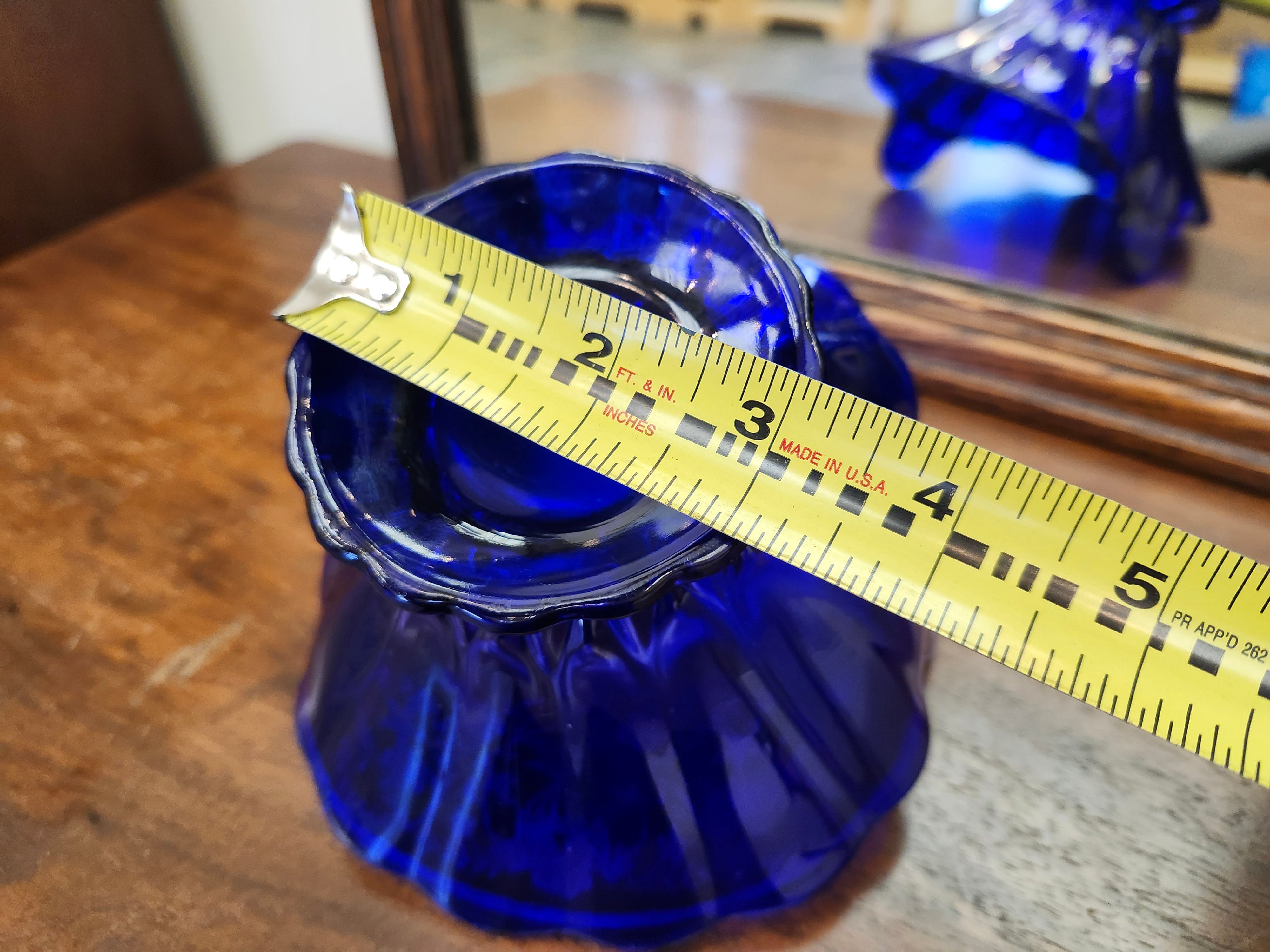 1930 silver underlay blue candy dish