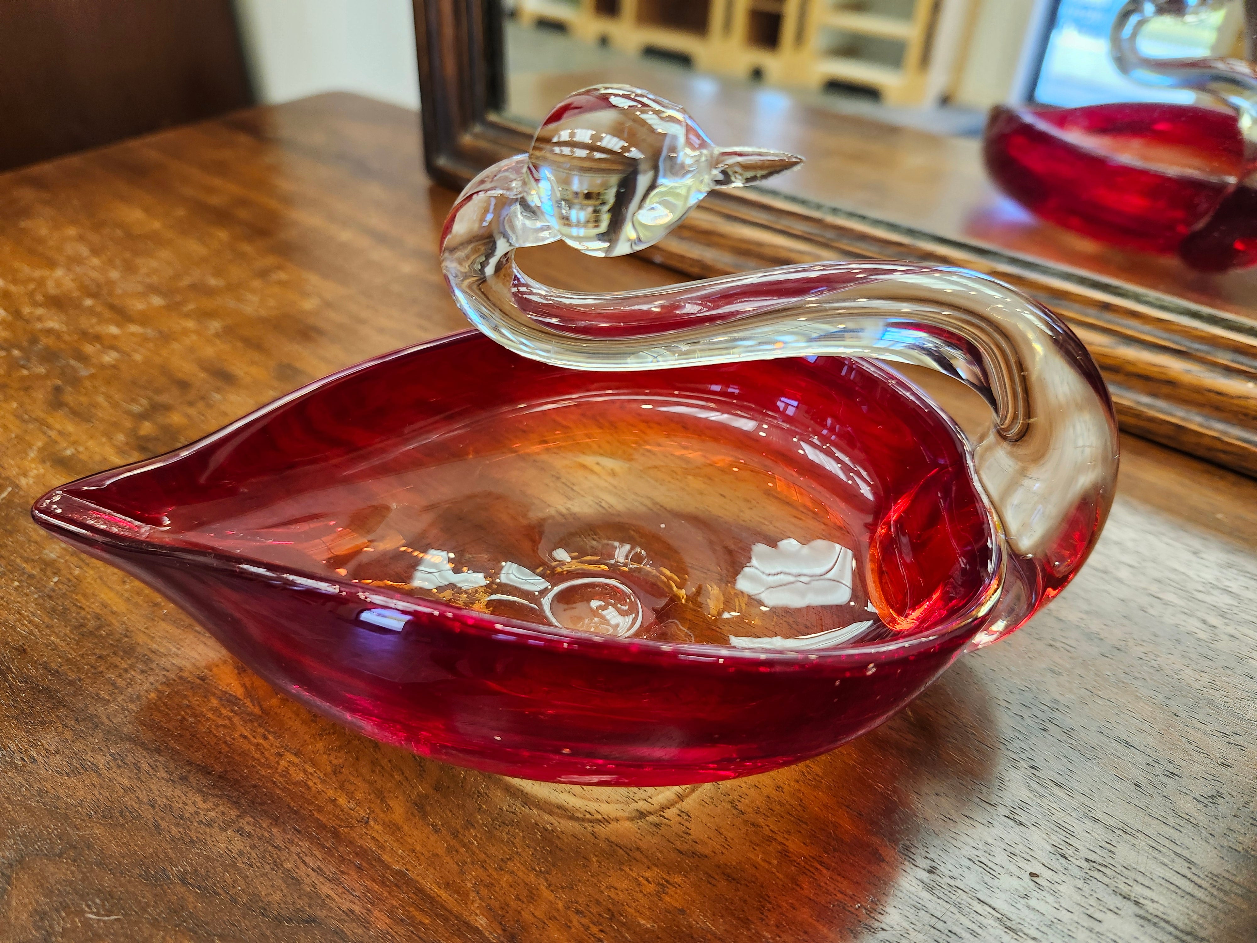 Duncan Miller Glass Swan