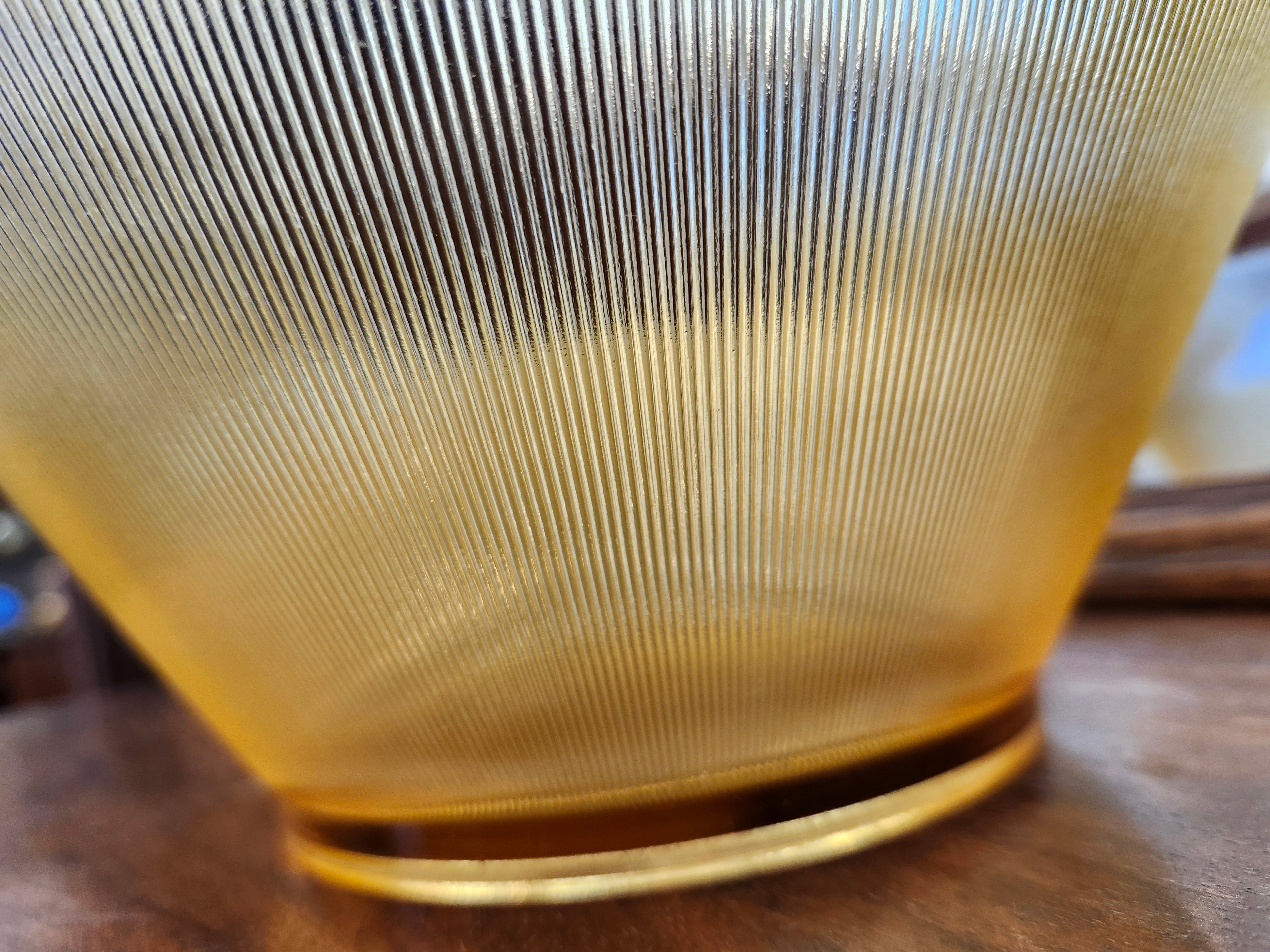 Amber glass bowl