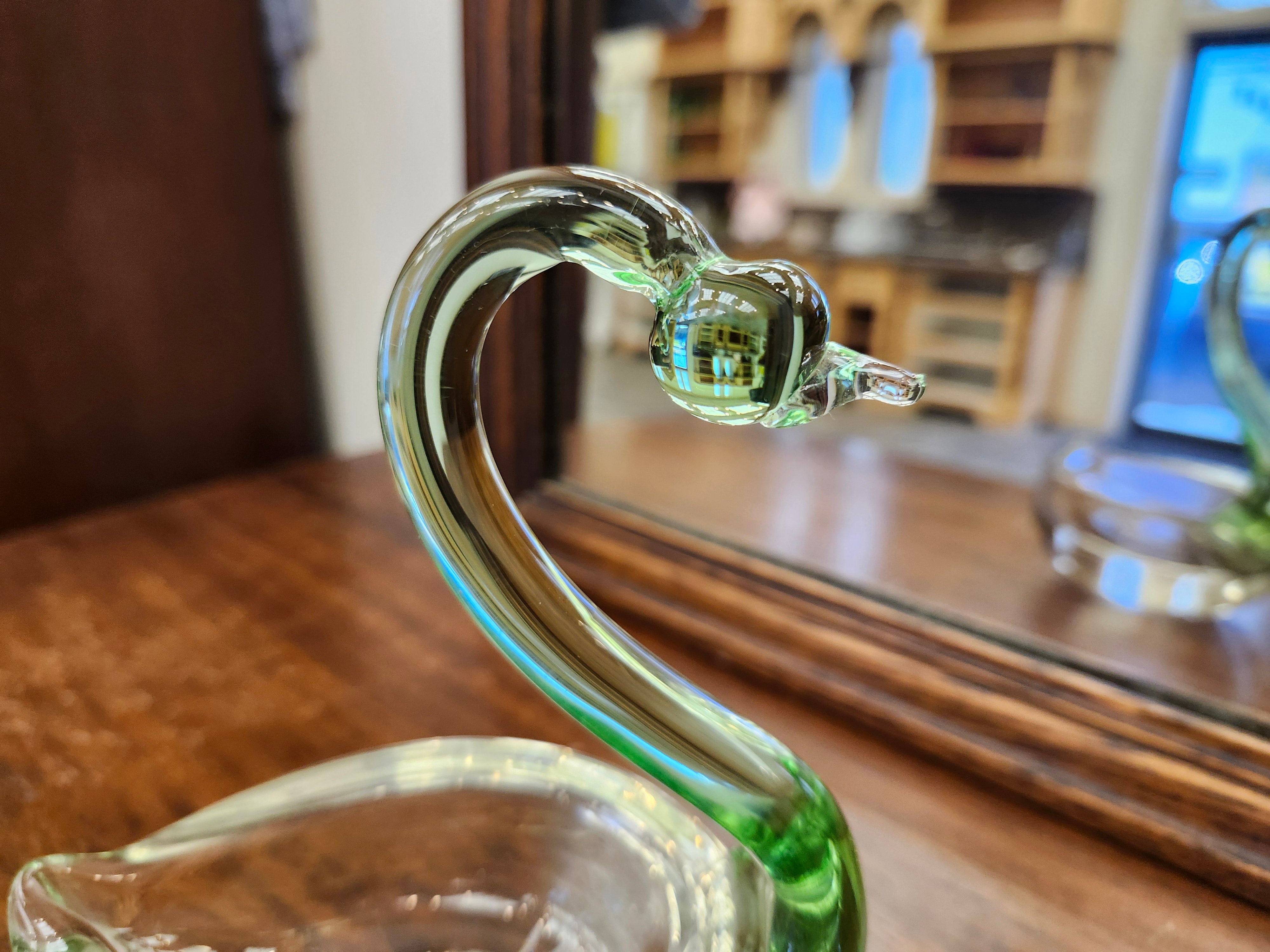 Duncan Miller Swan glass ashtray