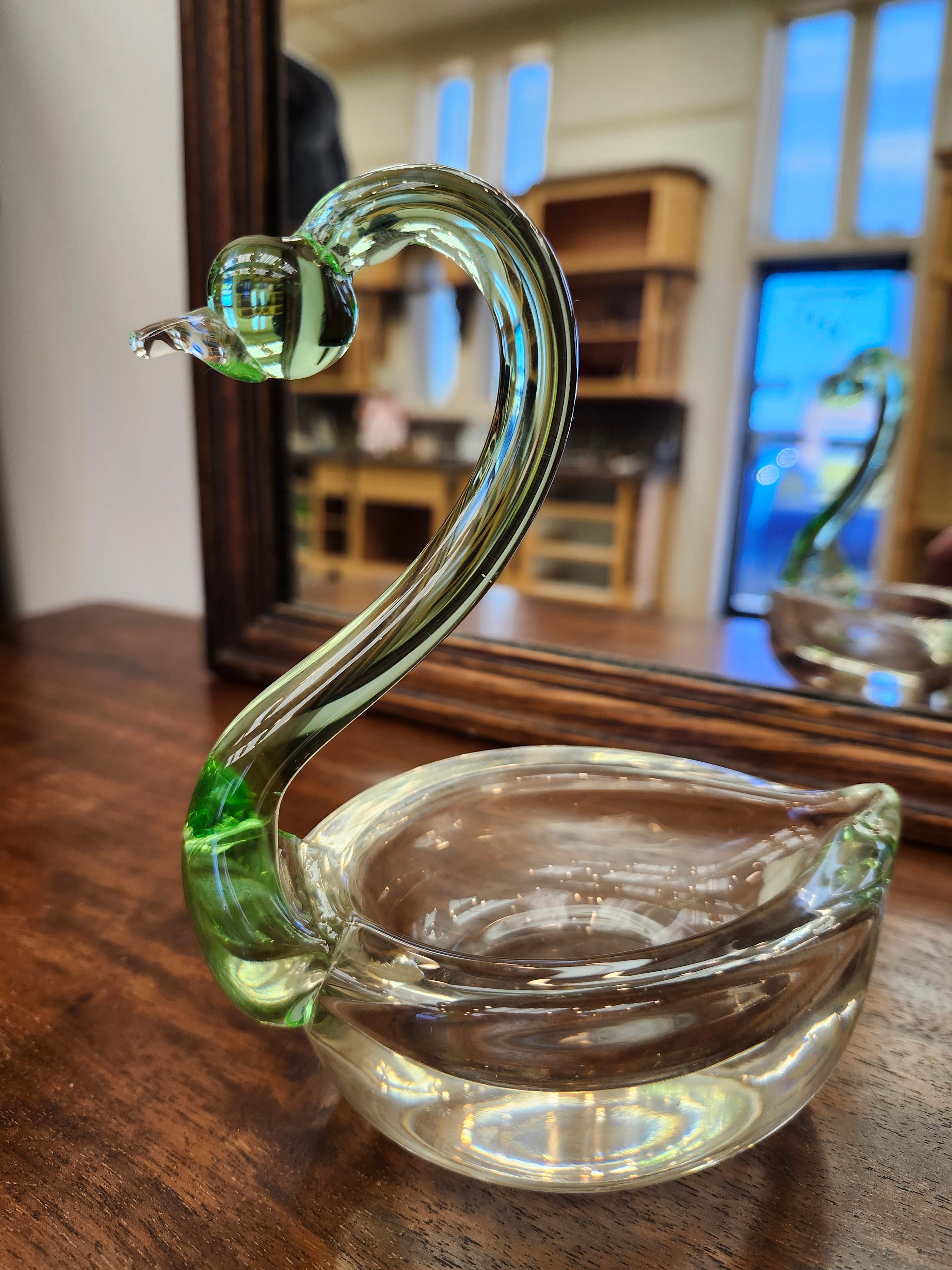 Duncan Miller Swan glass ashtray