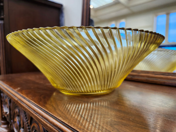 Amber glass bowl