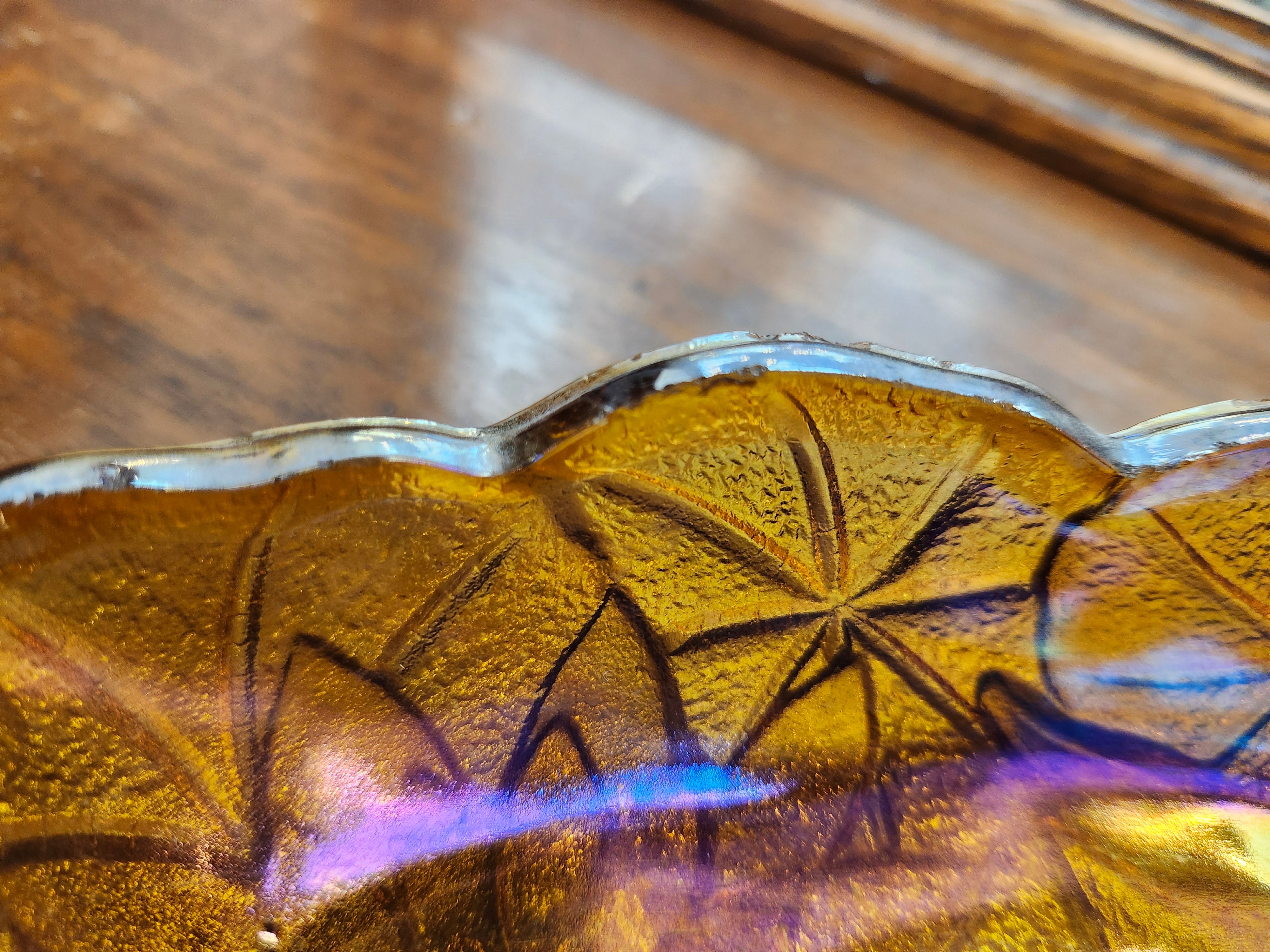 Carnival glass dish