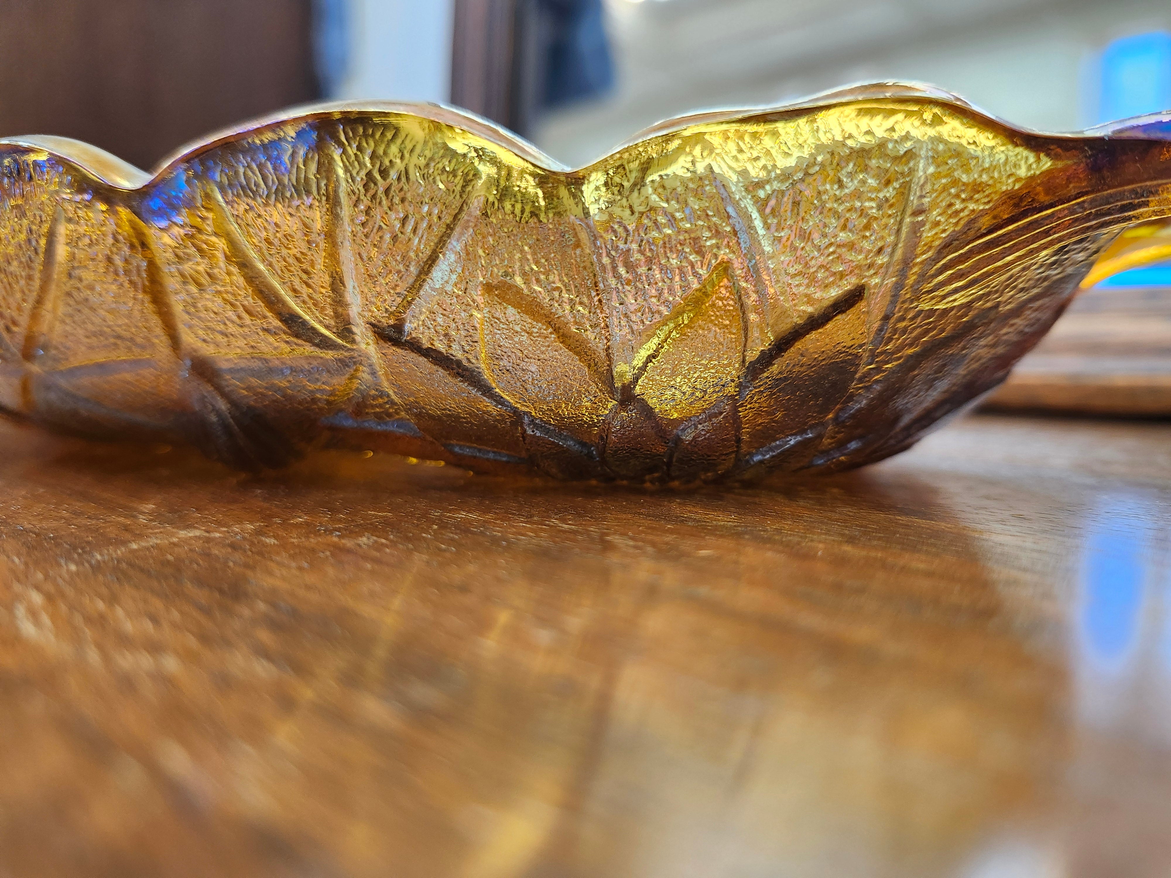 Carnival glass dish