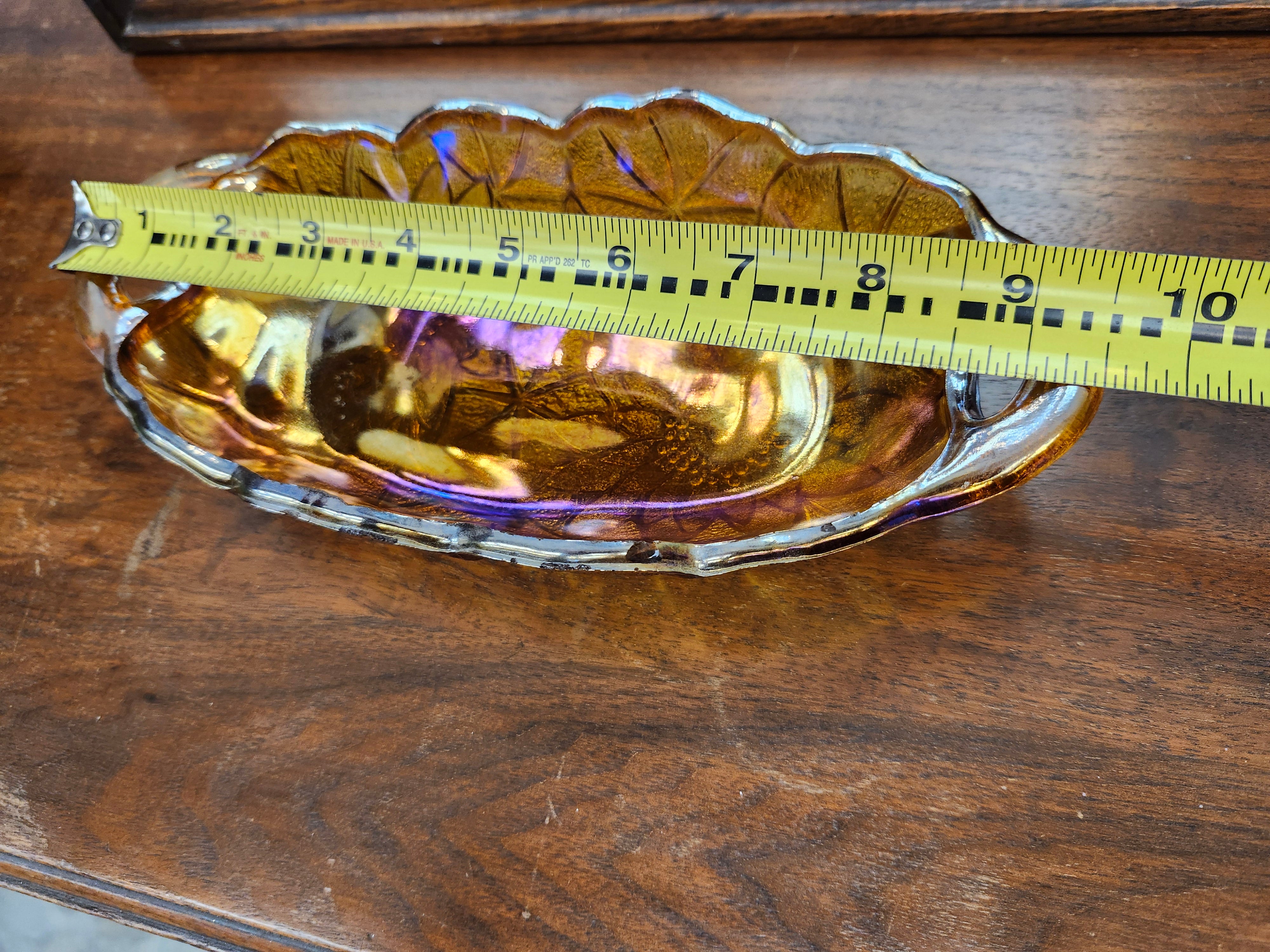 Carnival glass dish