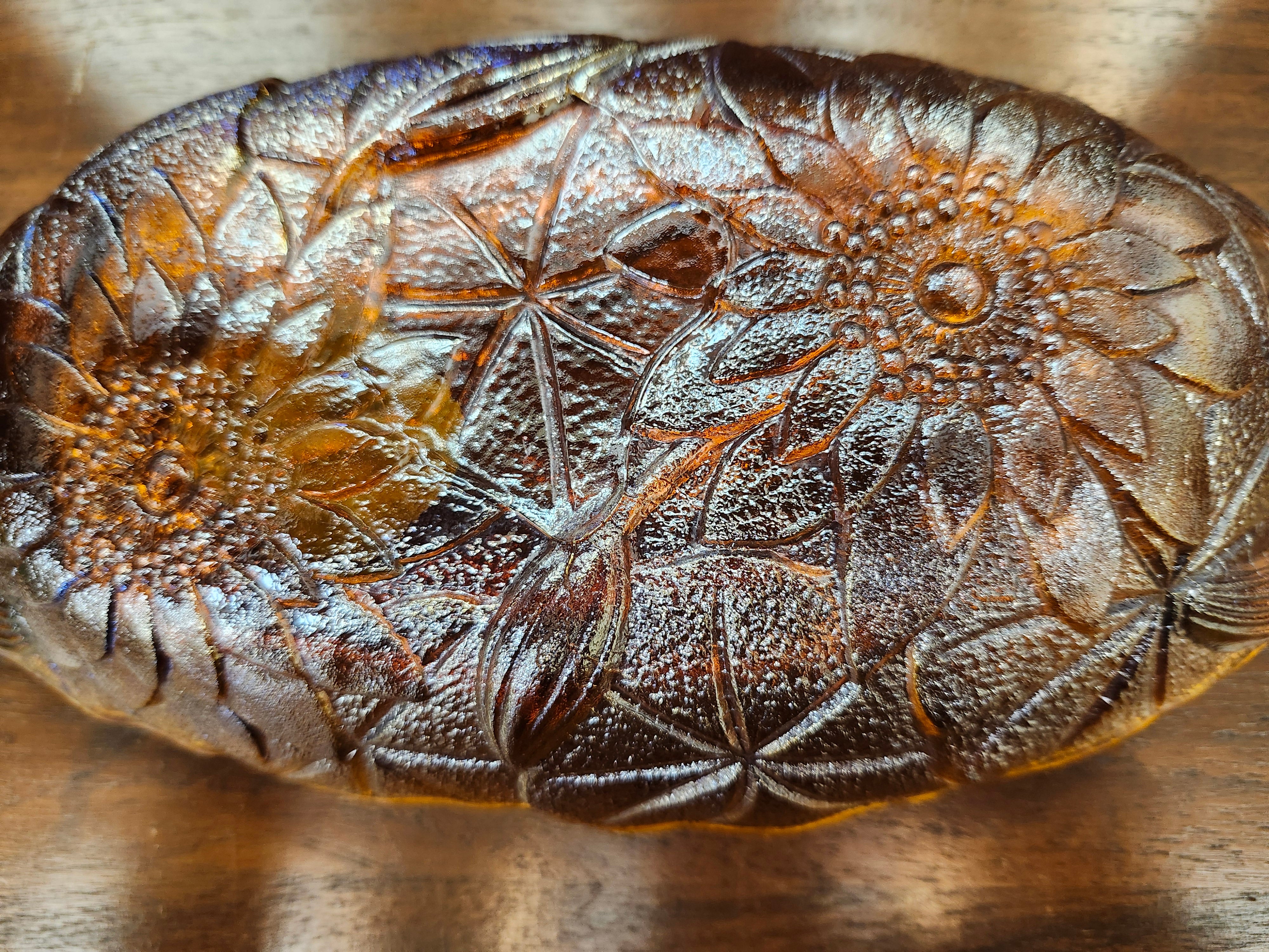 Carnival glass dish