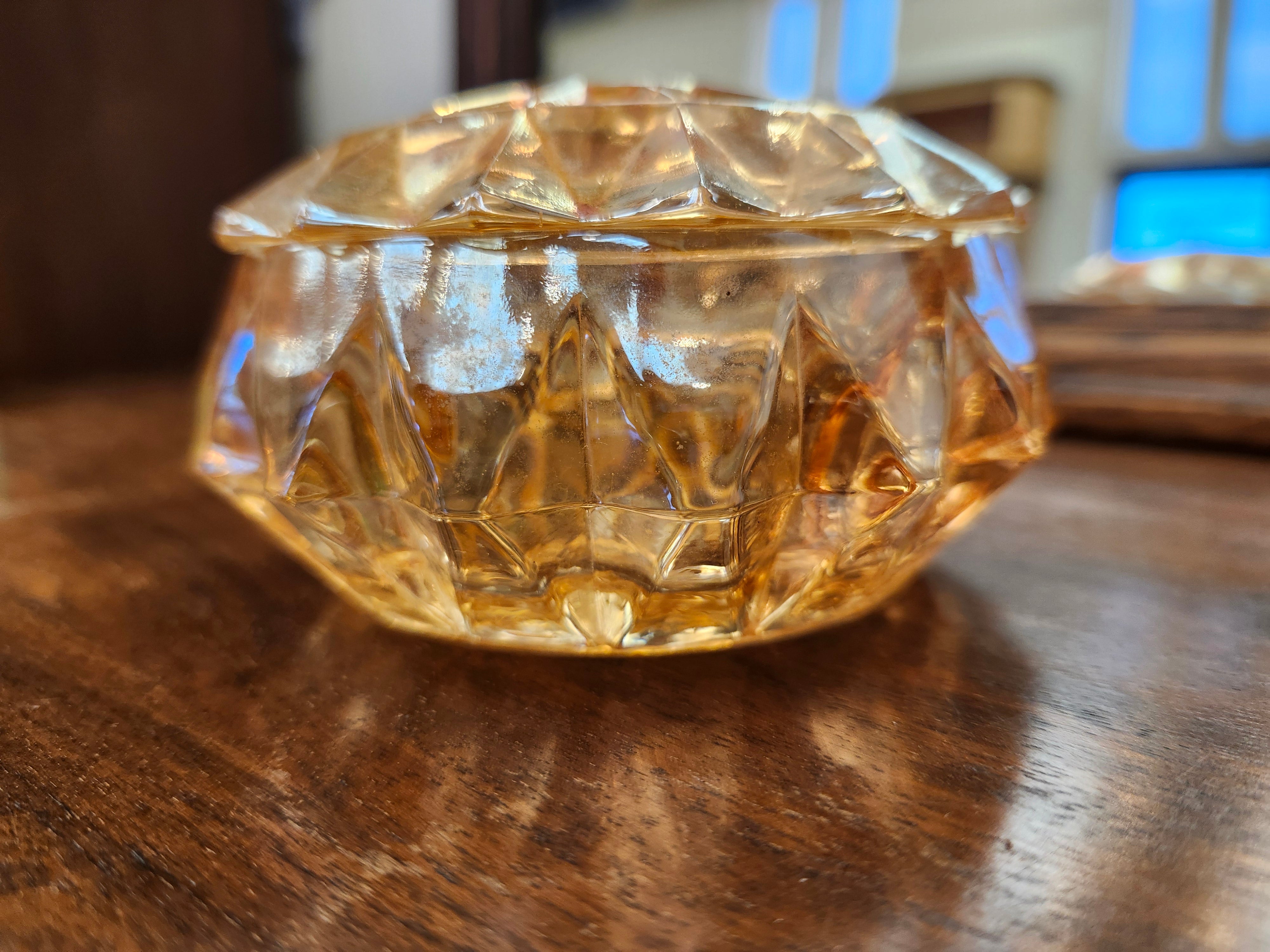 Carnival glass trinket dish