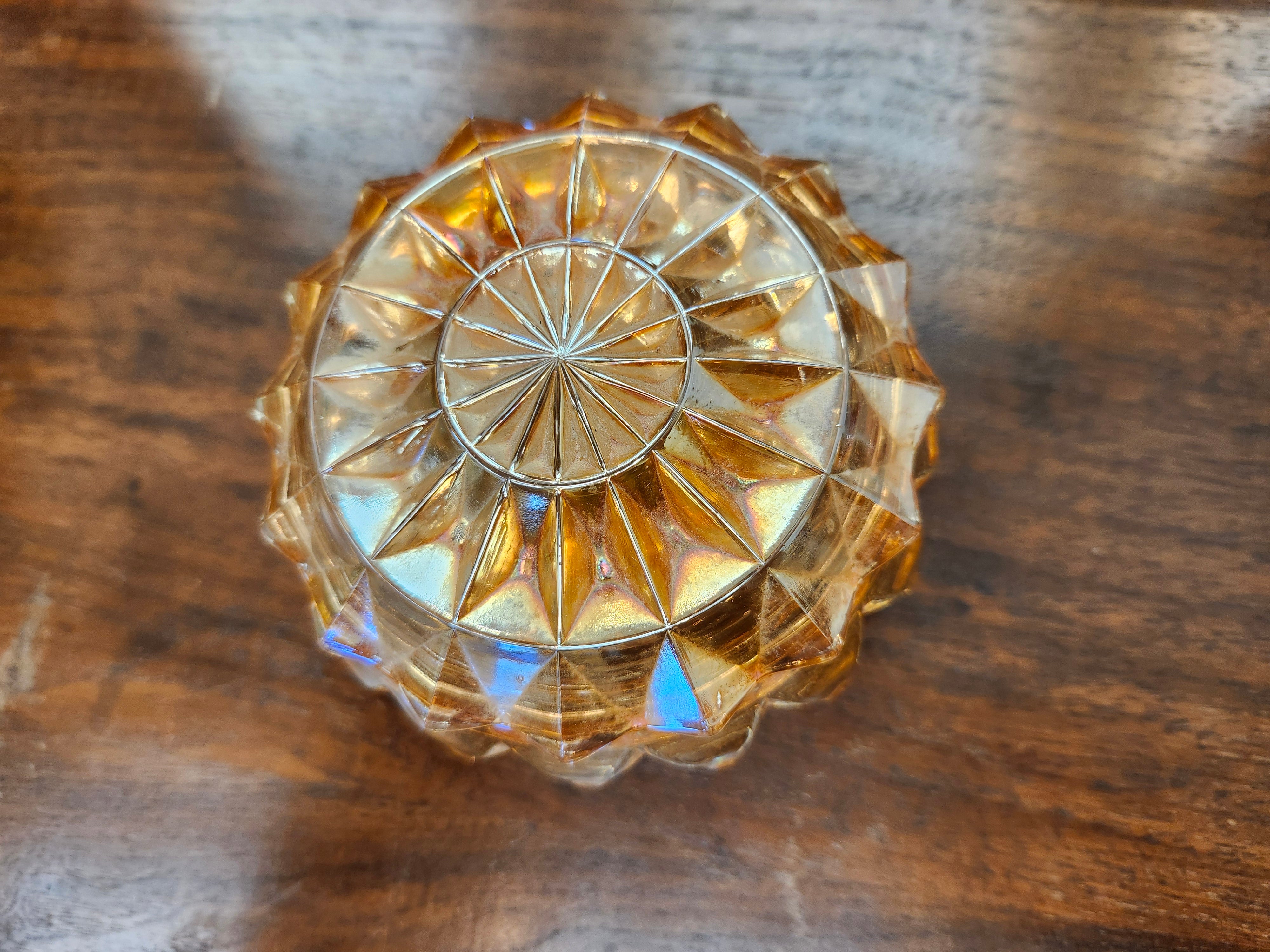 Carnival glass trinket dish