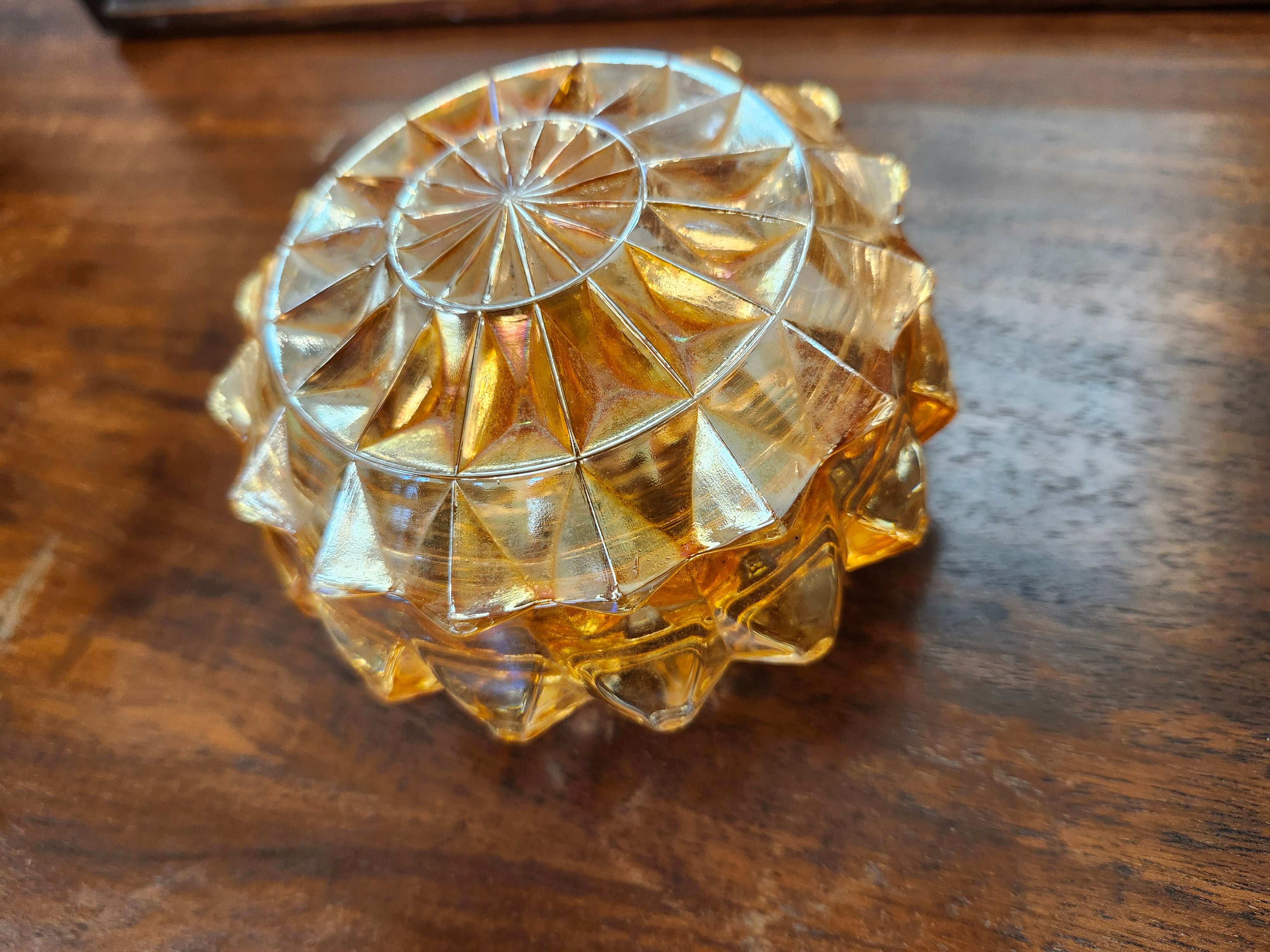 Carnival glass trinket dish