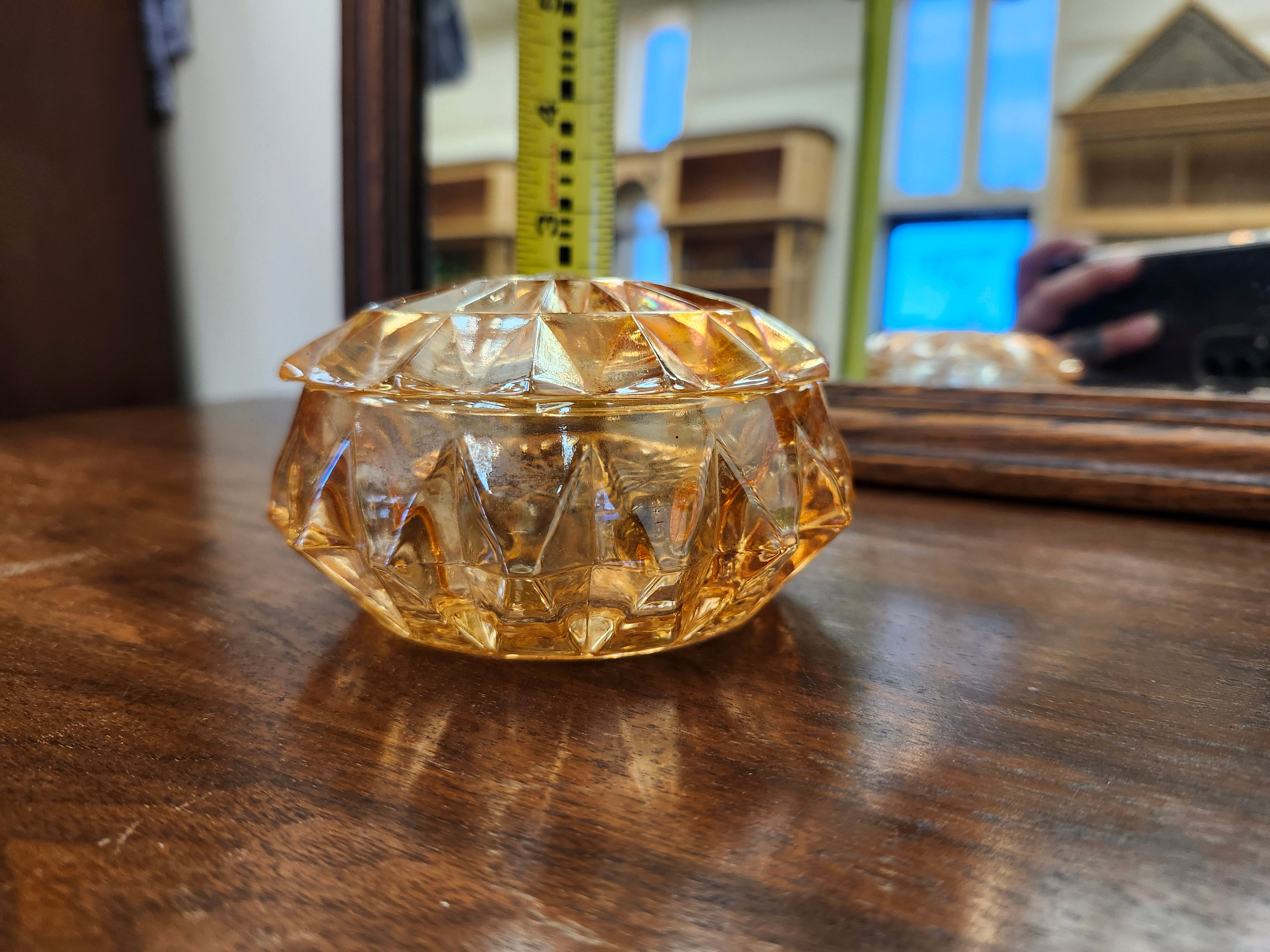 Carnival glass trinket dish