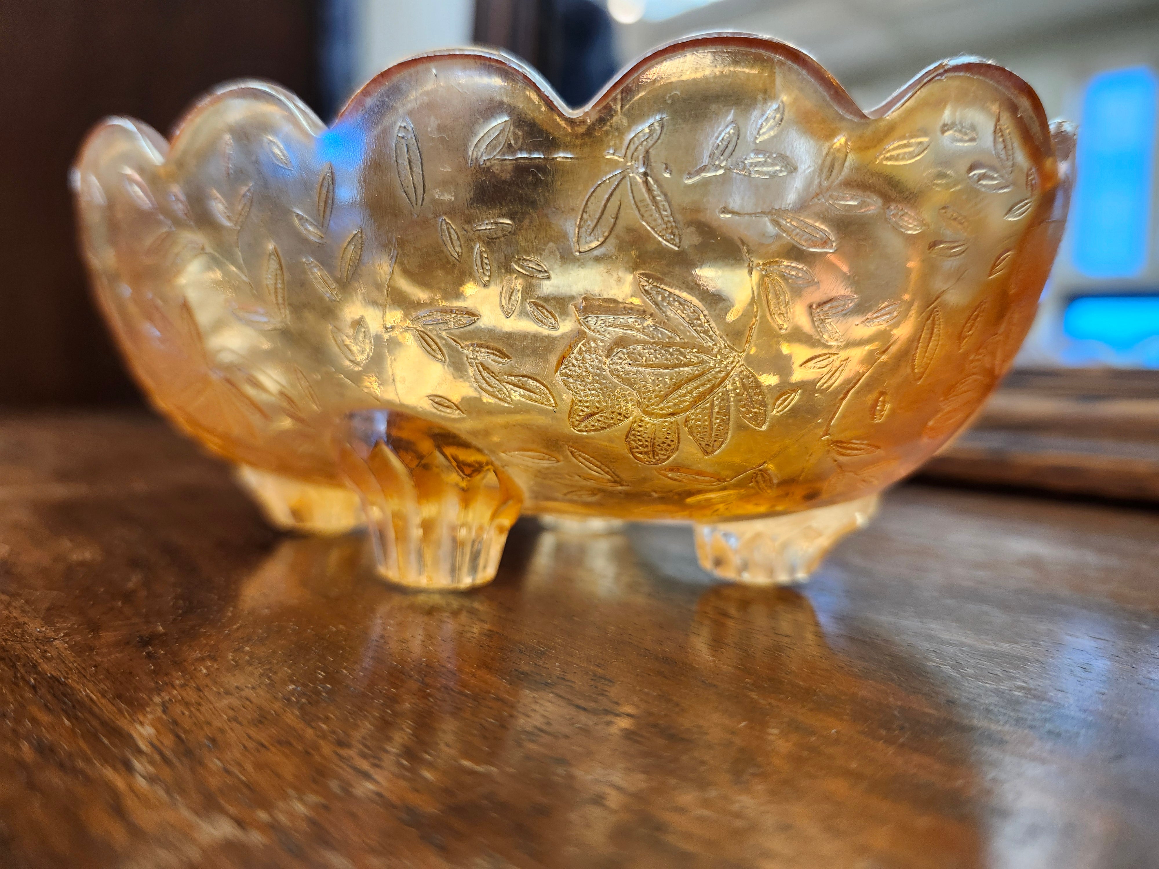 Carnival glass dish