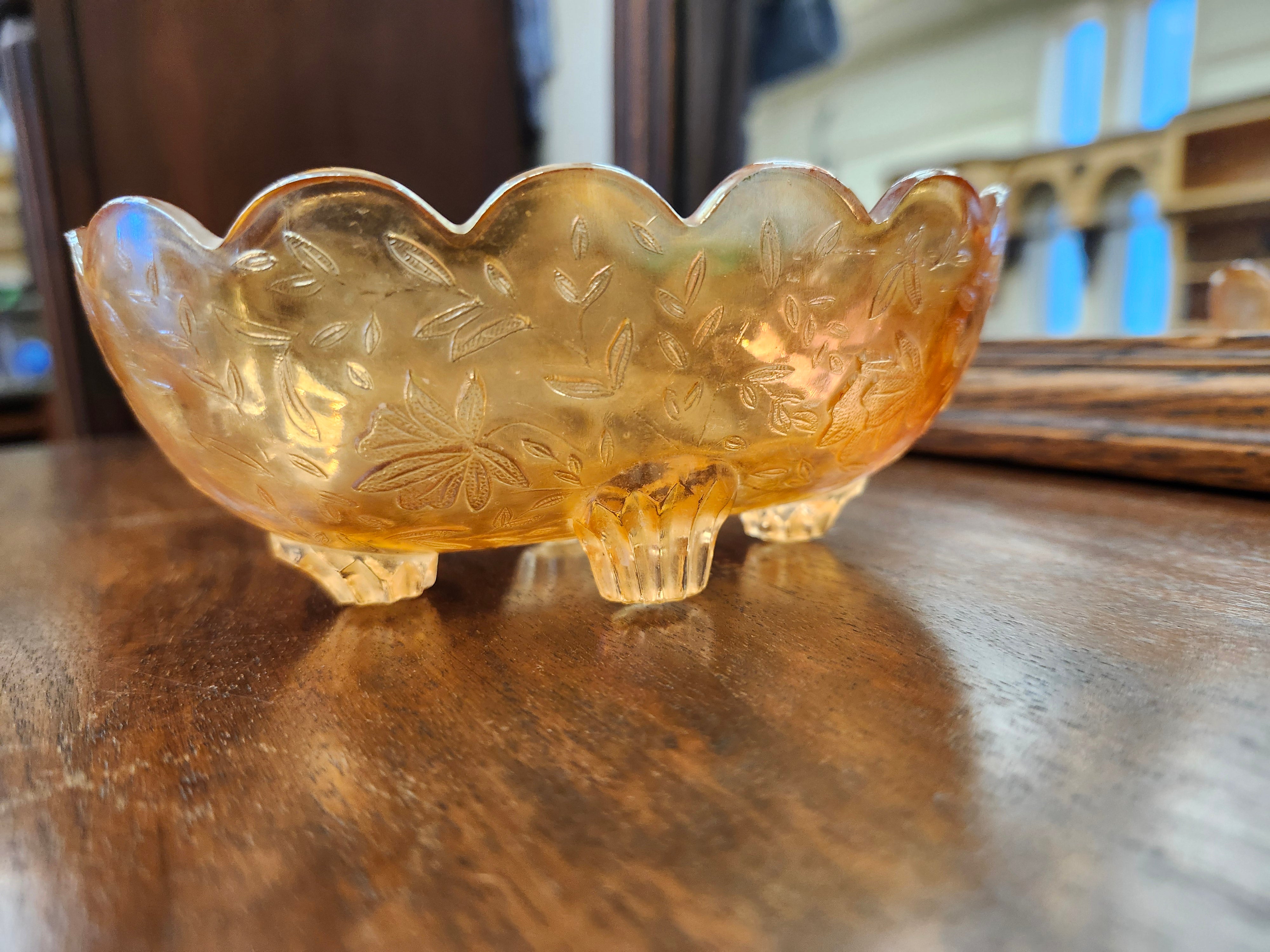 Carnival glass dish