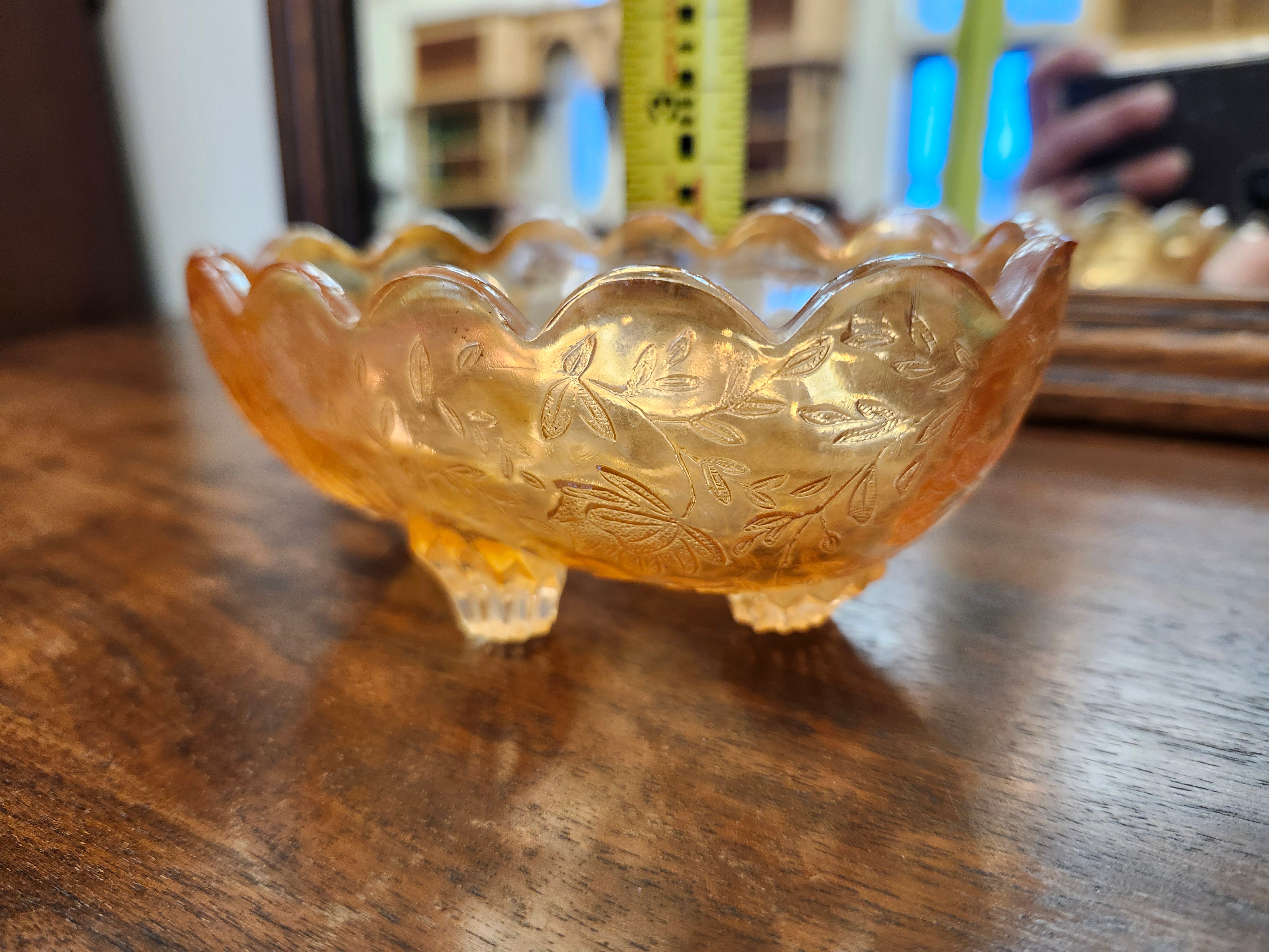 Carnival glass dish