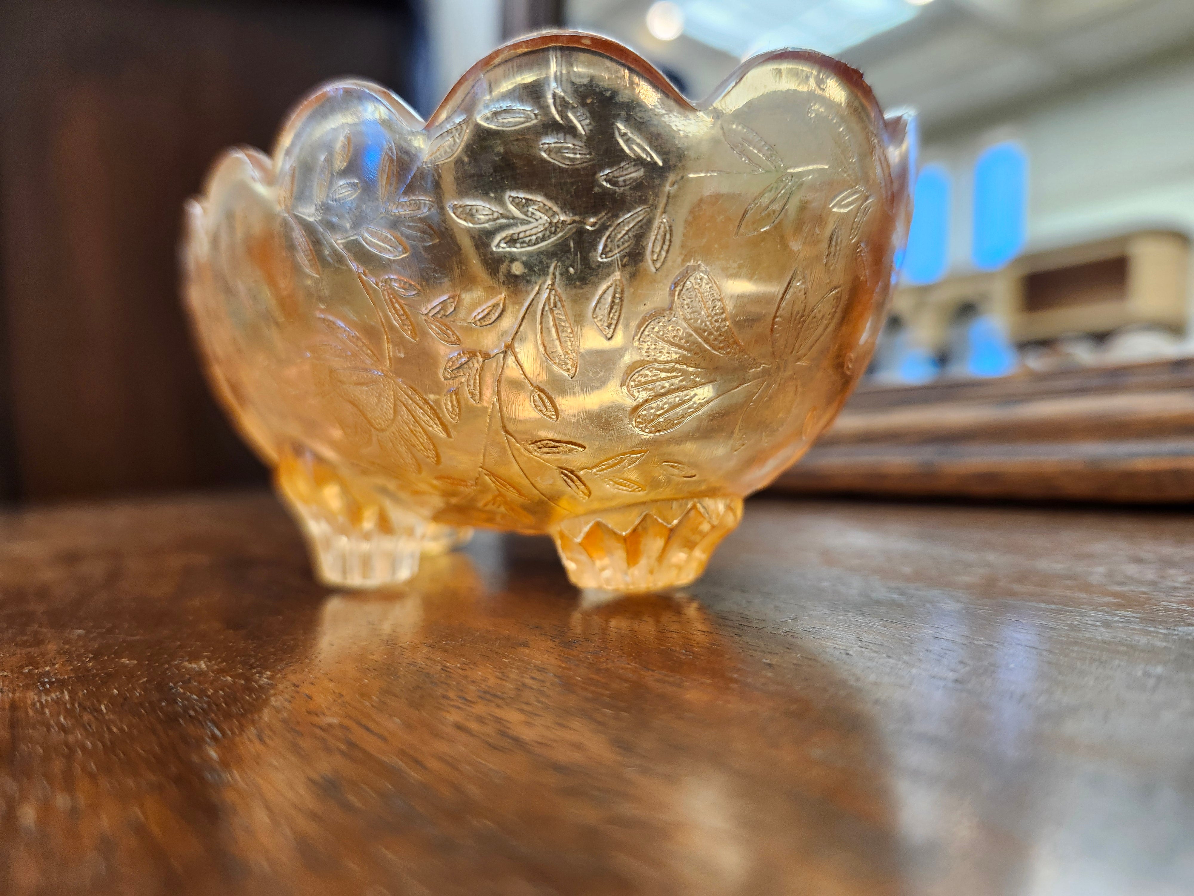 Carnival glass dish