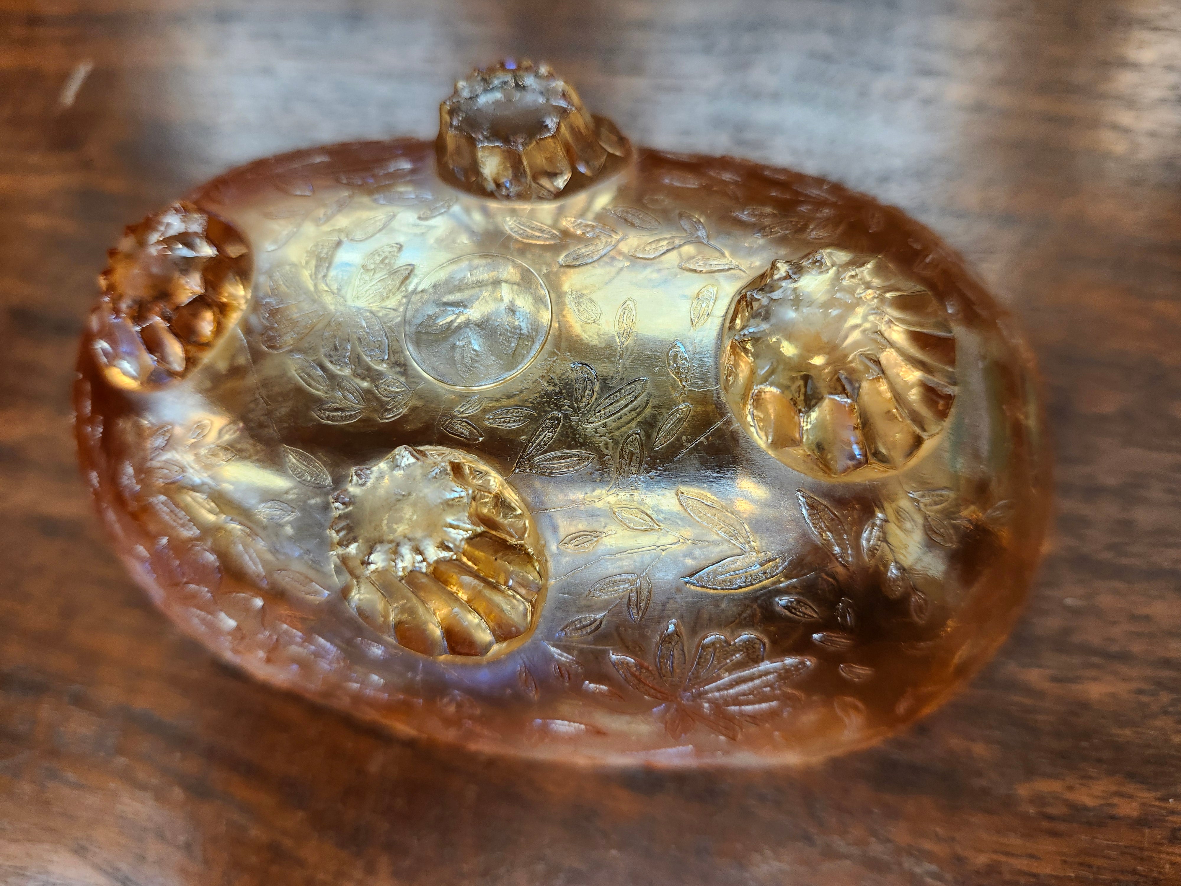 Carnival glass dish