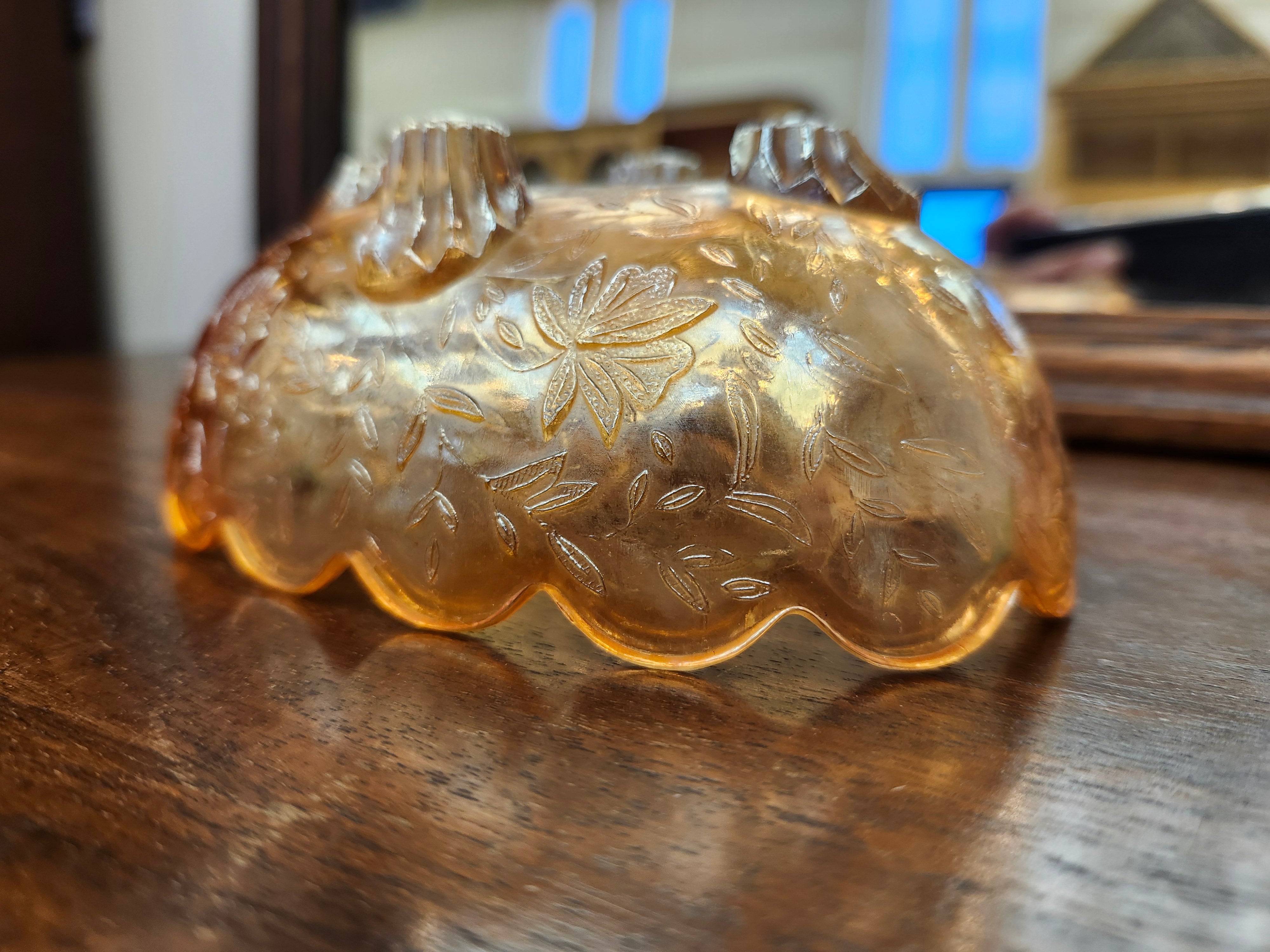 Carnival glass dish
