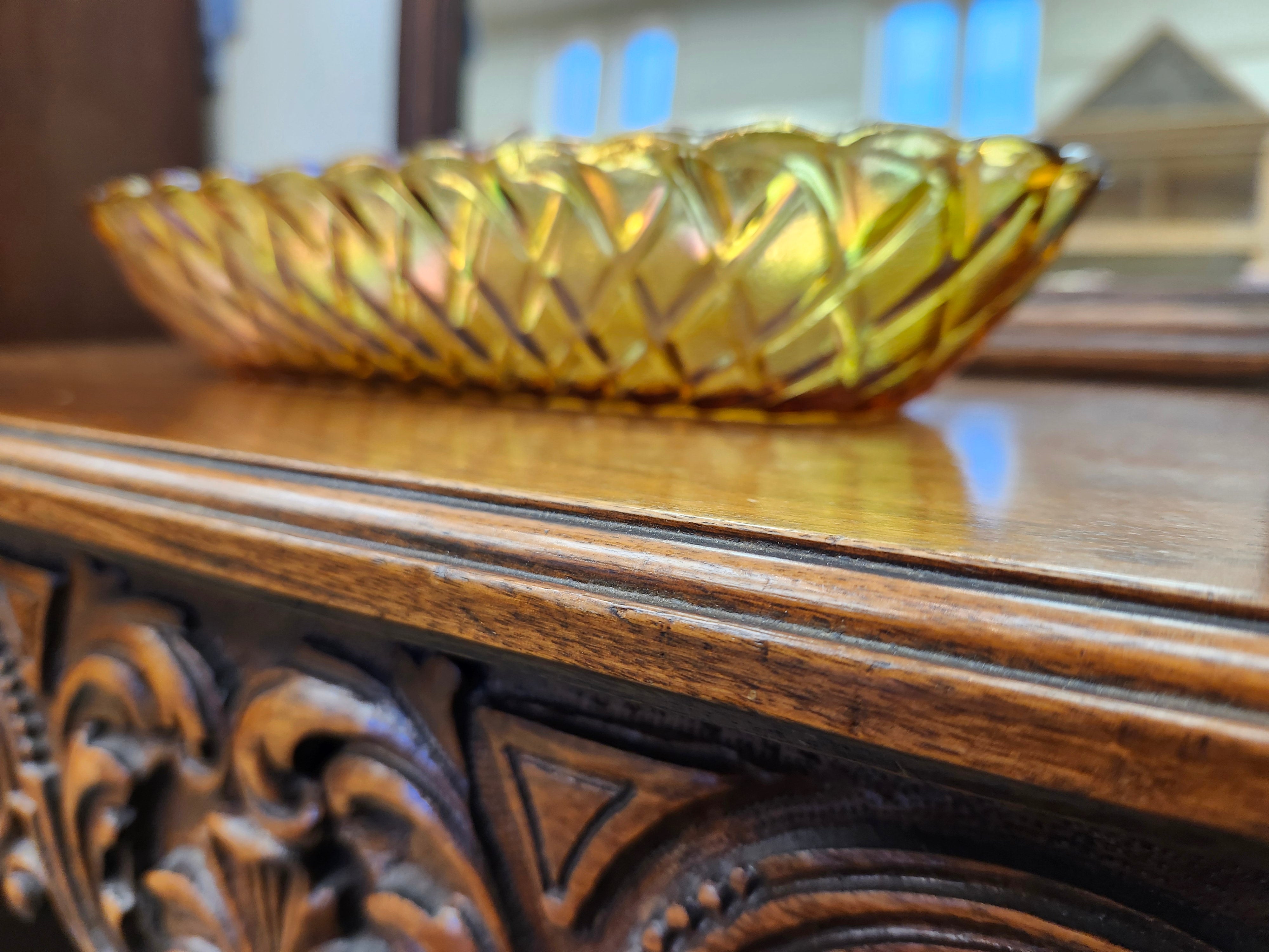 Carnival glass dish