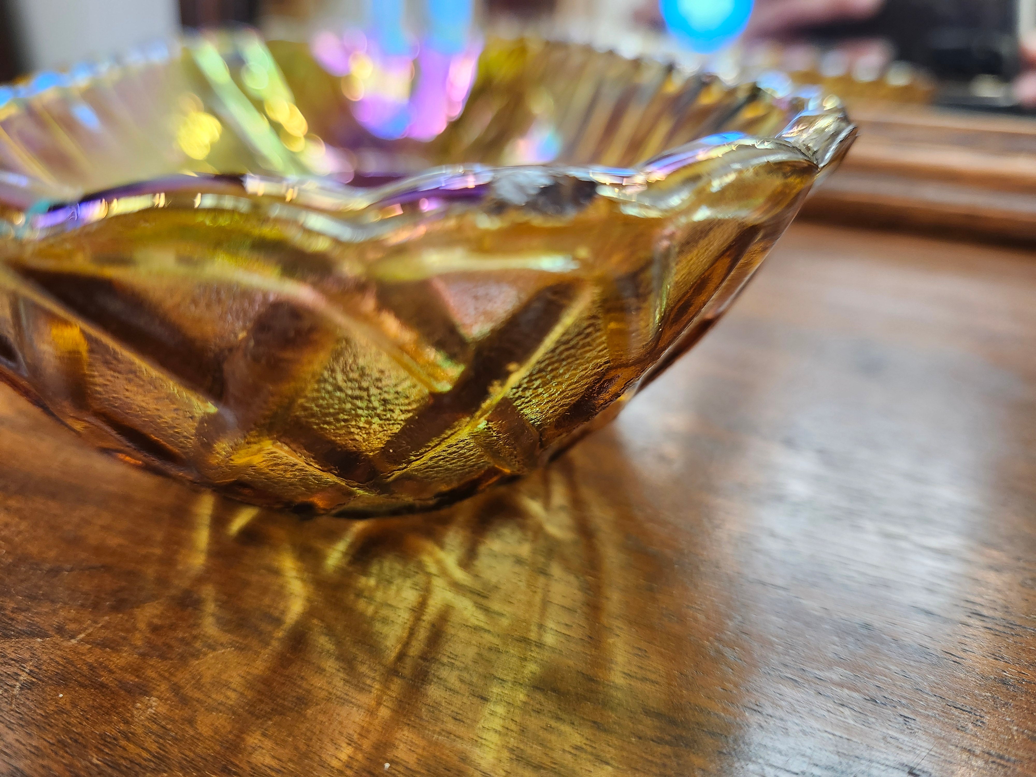 Carnival glass dish