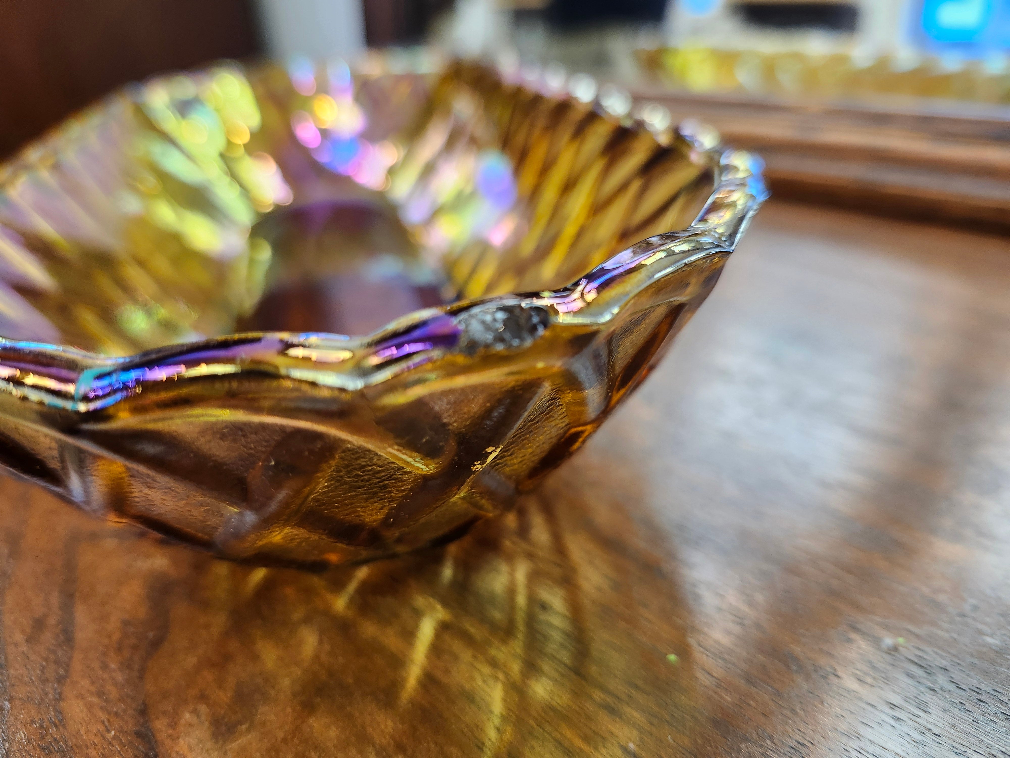 Carnival glass dish