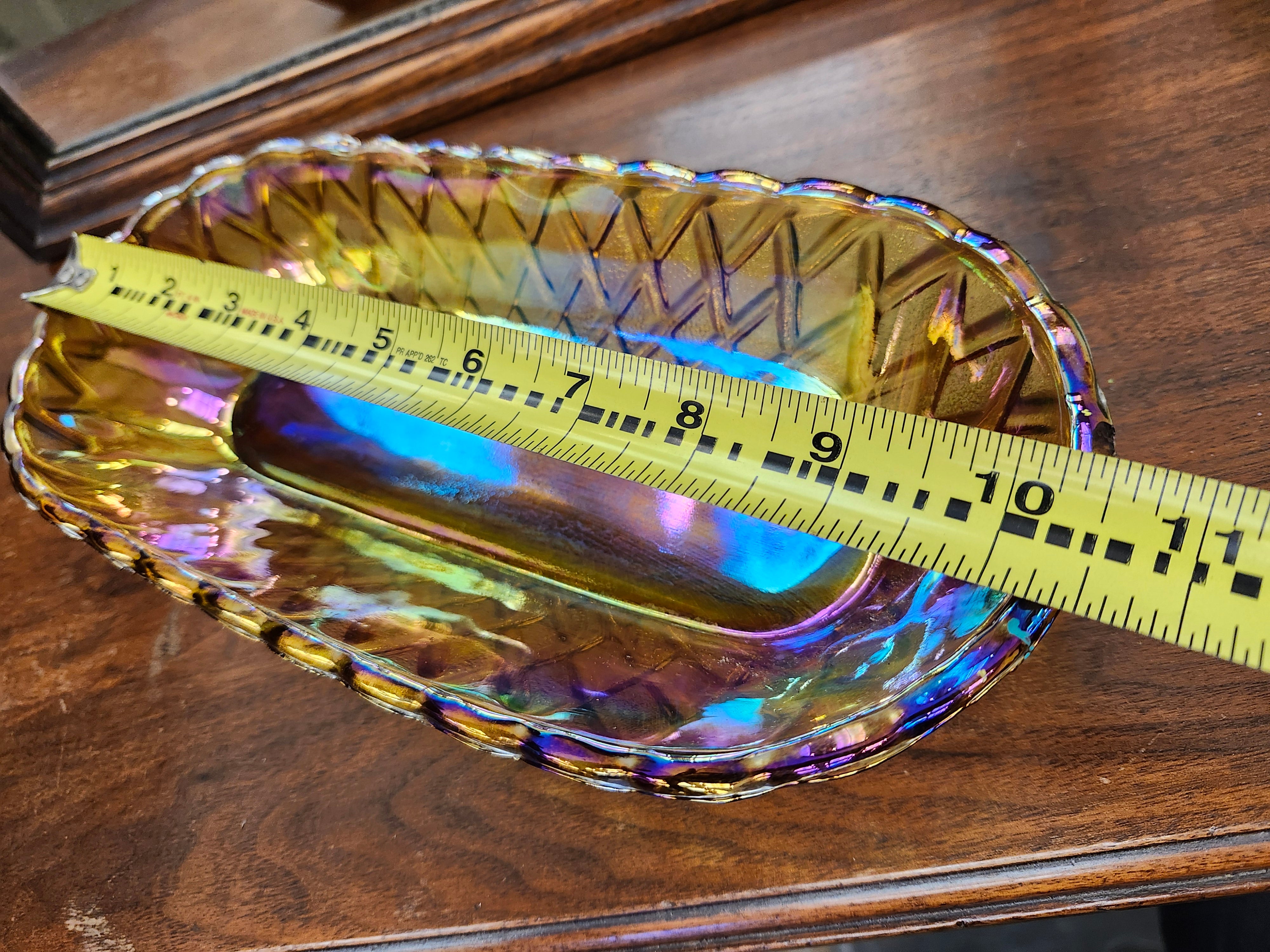 Carnival glass dish