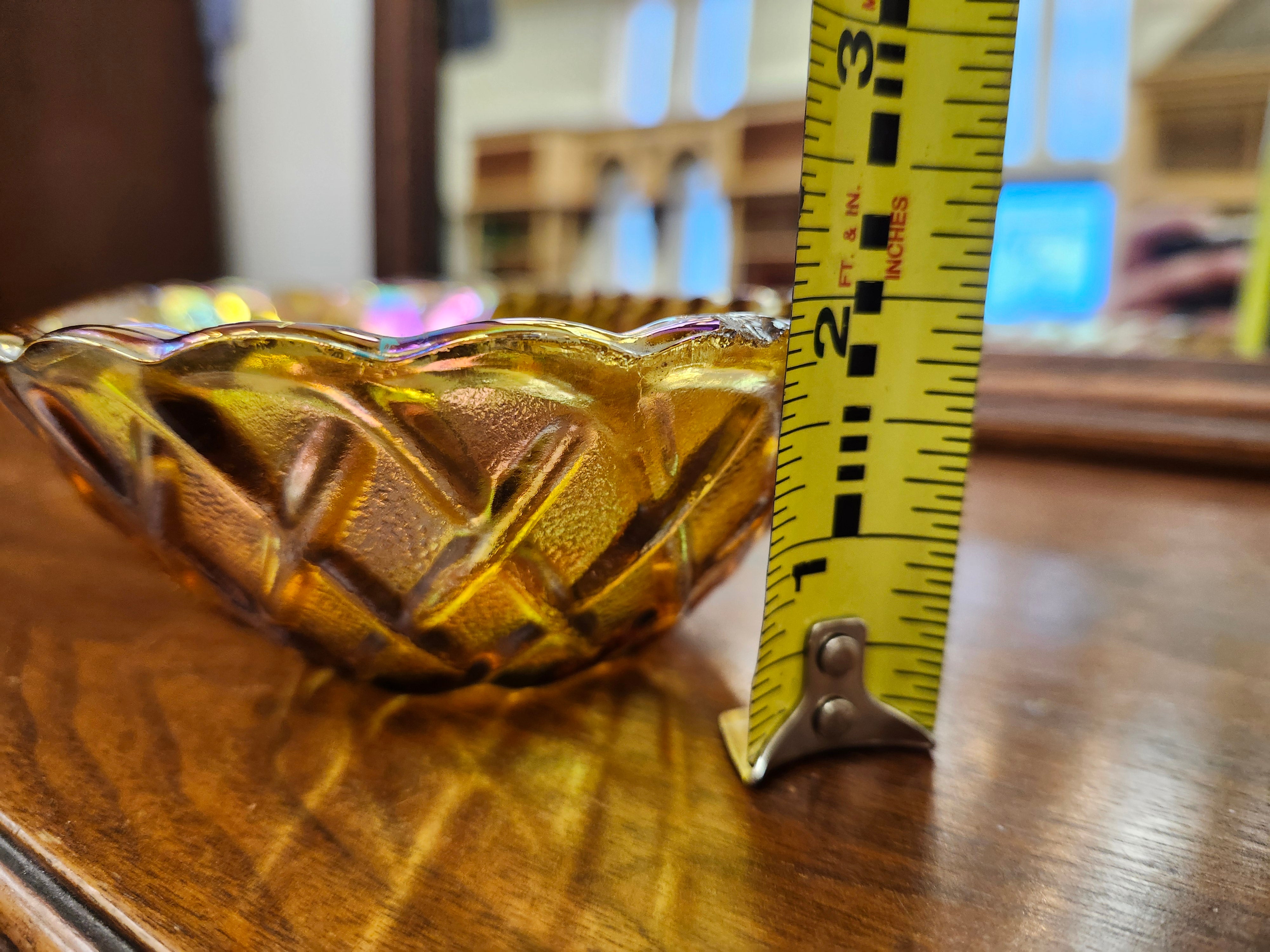 Carnival glass dish