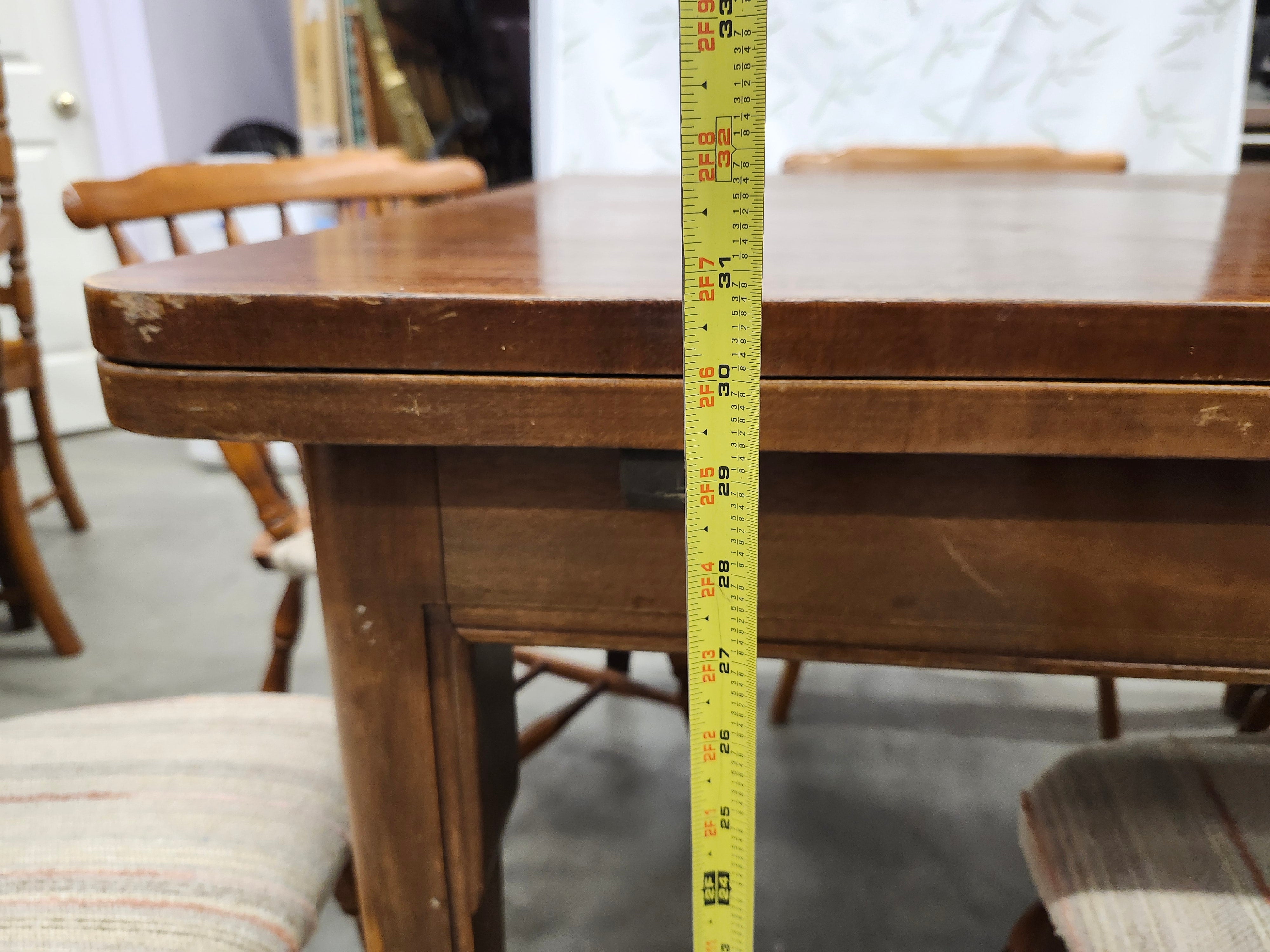 Dining set with 6 chairs and pull out sides to extend table