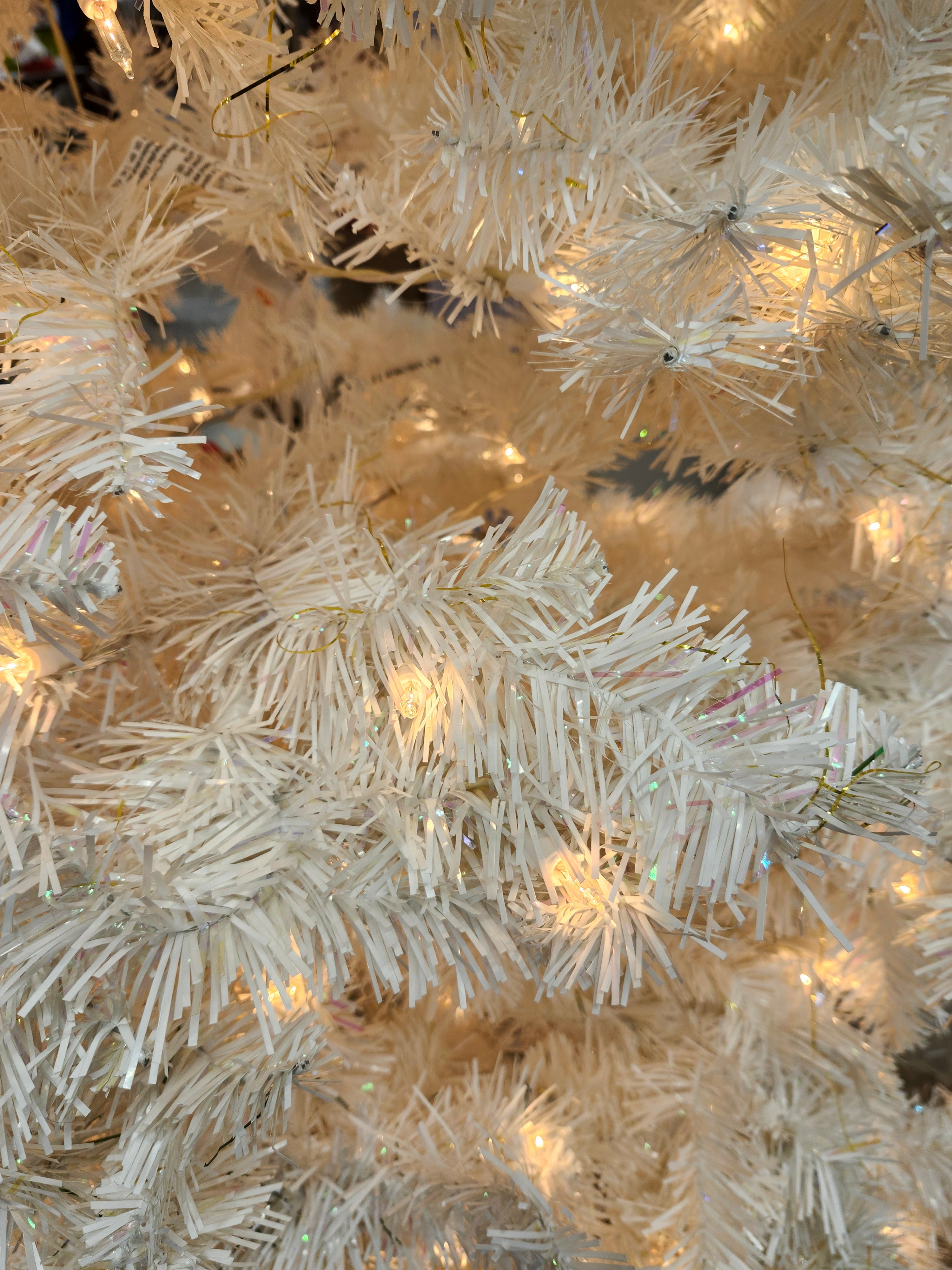 7ft White Christmas tree with lights