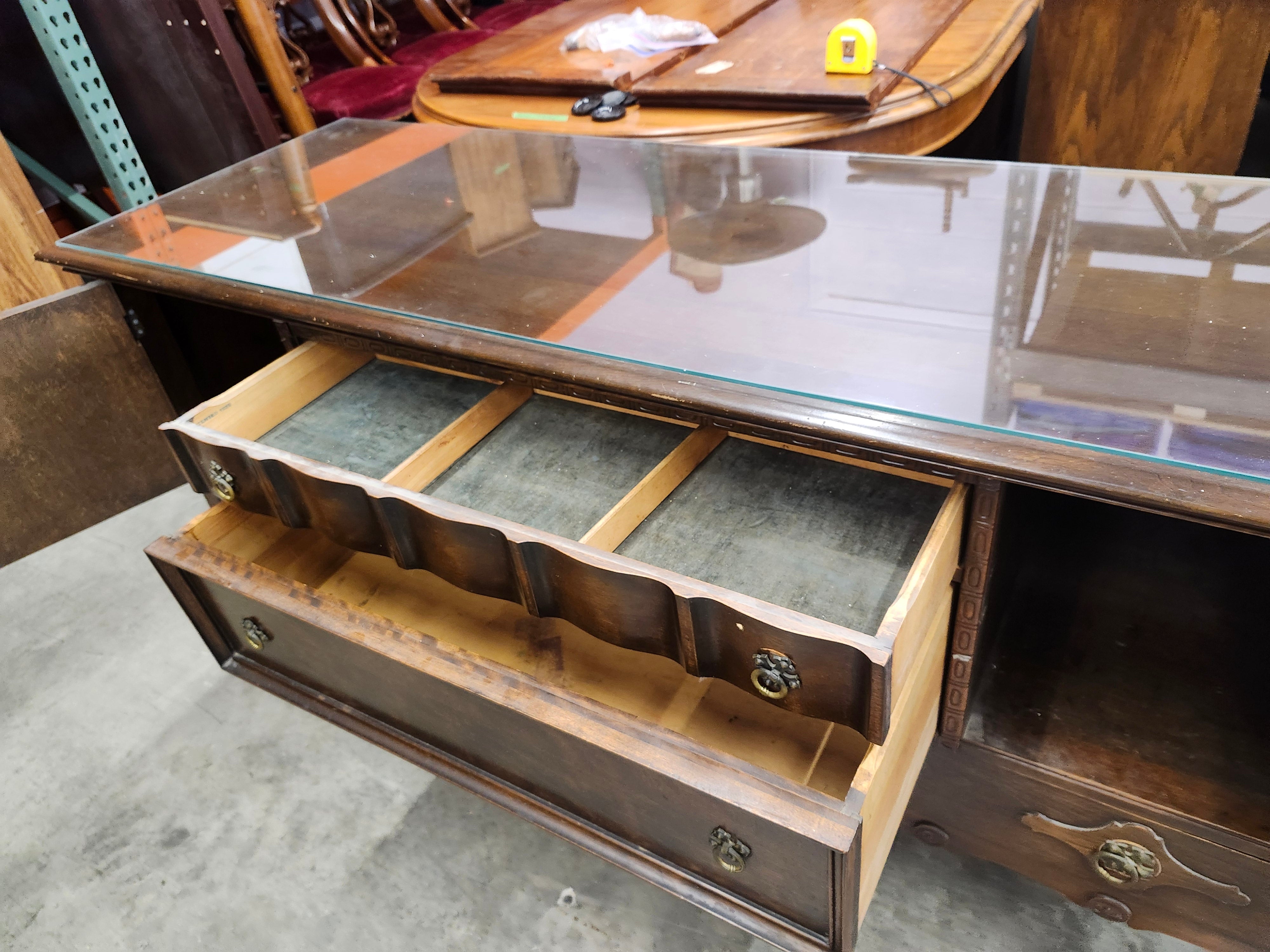 Buffet With Glass Topper