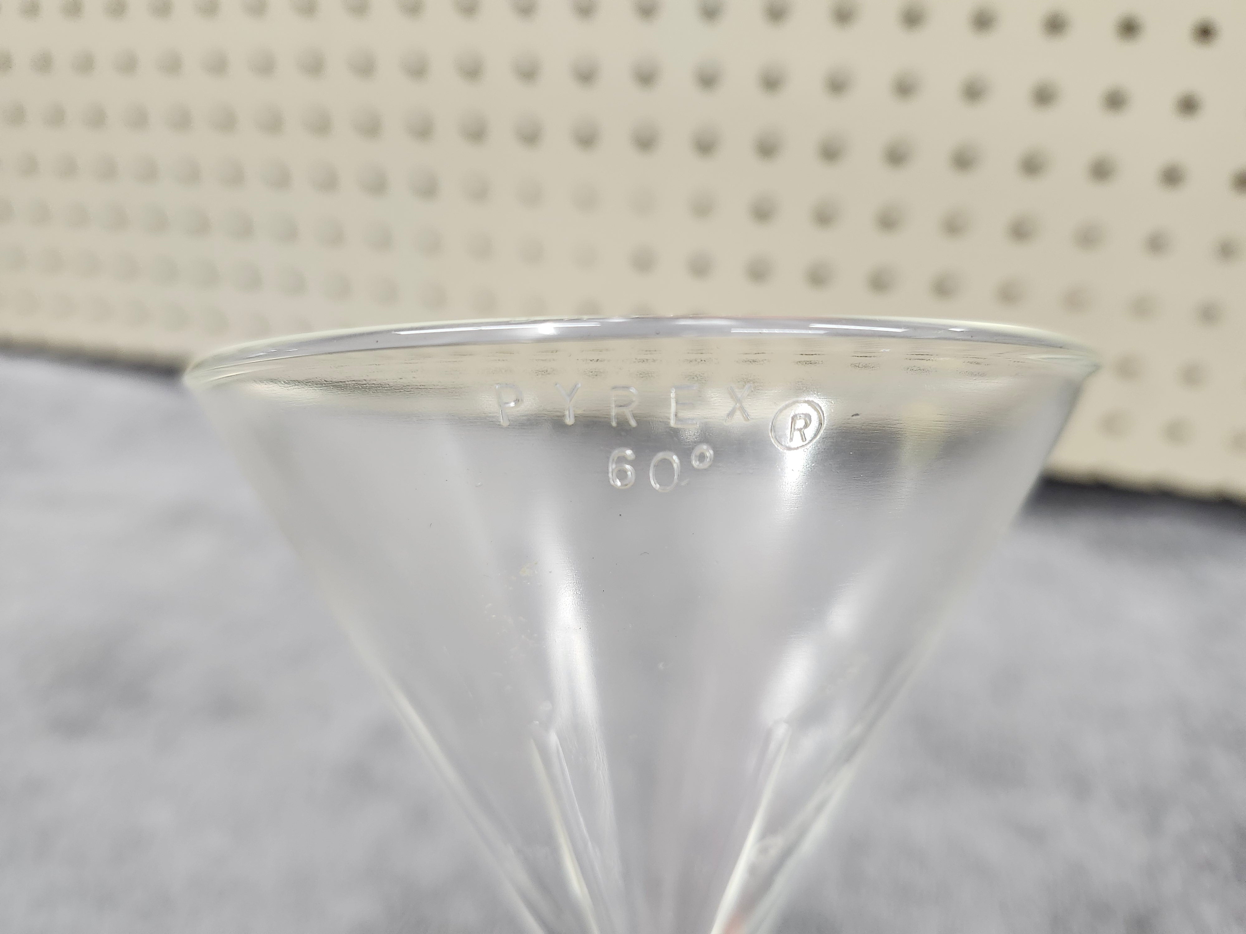 Glass pyrex funnel