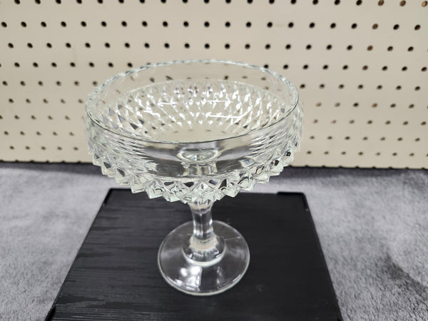 Crystal cut candy dish