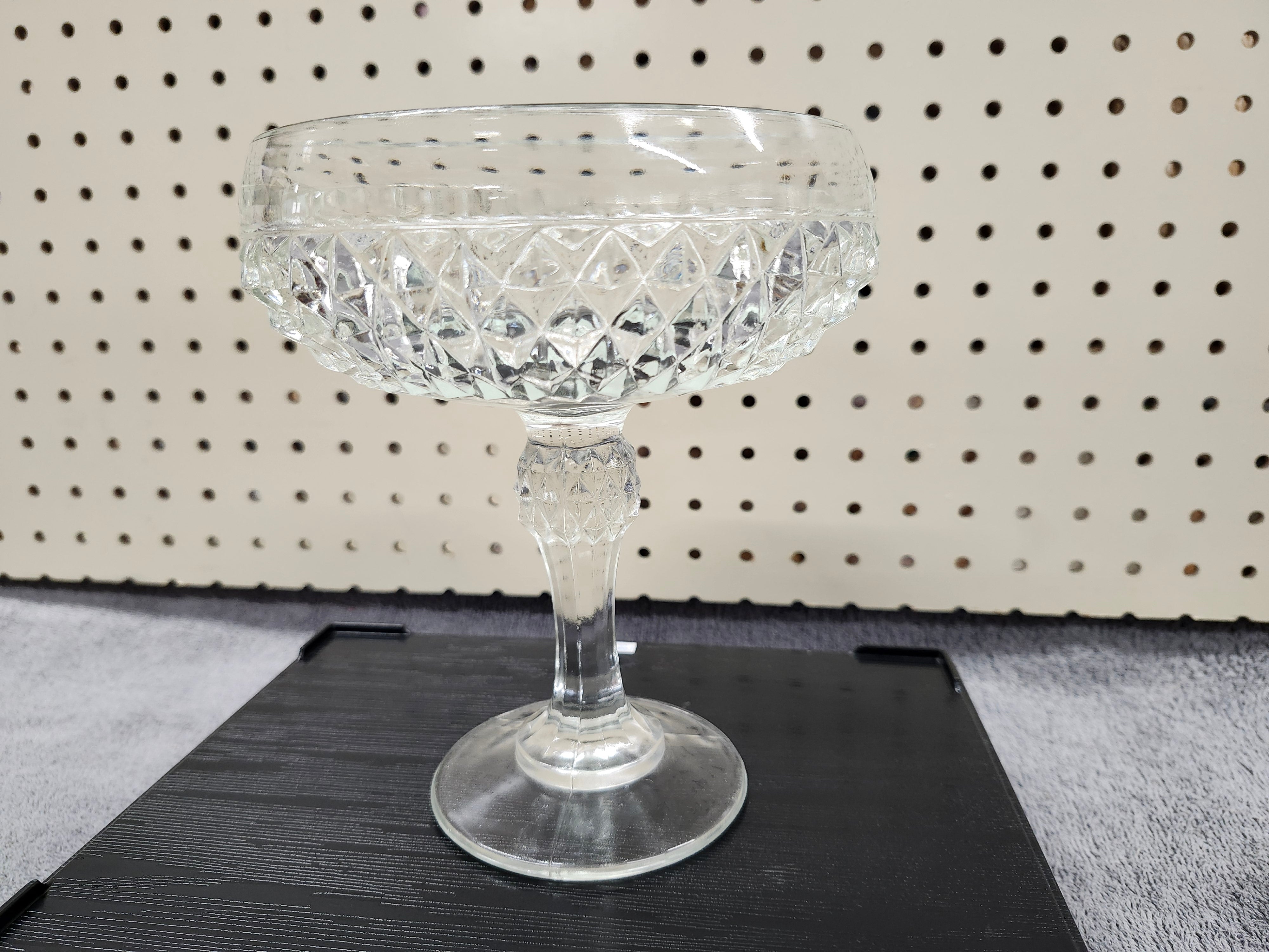 Crystal cut candy dish