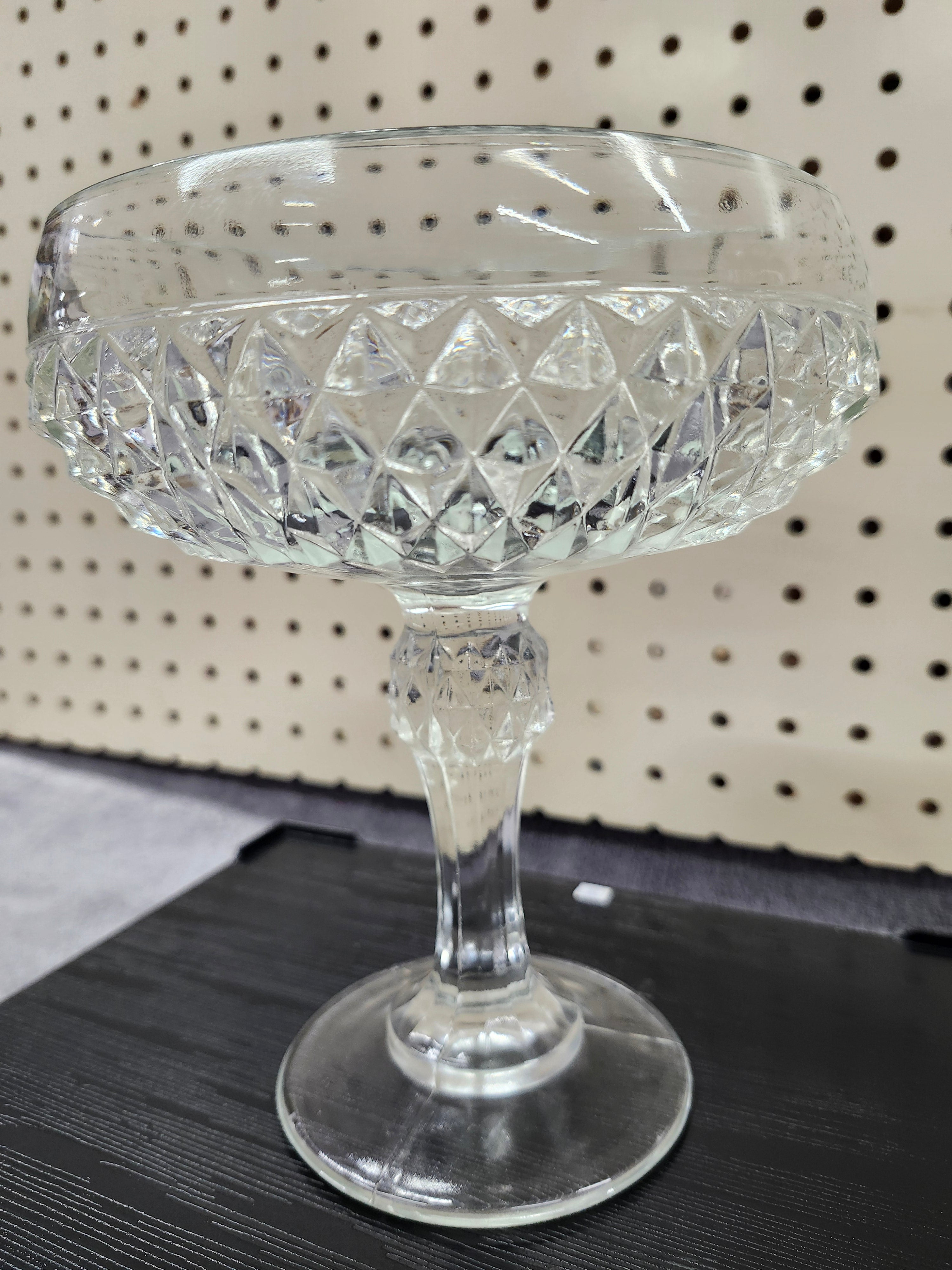 Crystal cut candy dish