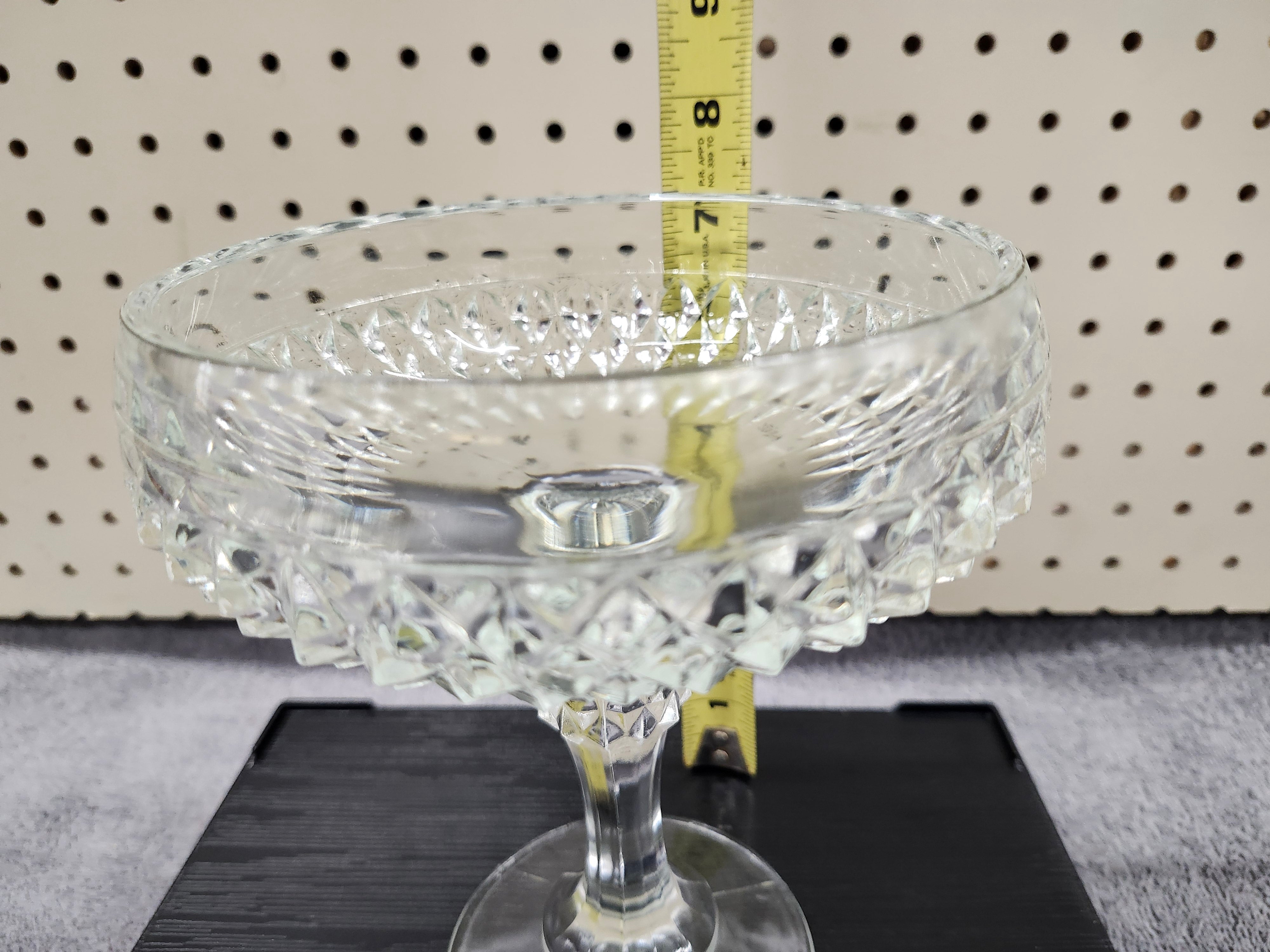 Crystal cut candy dish
