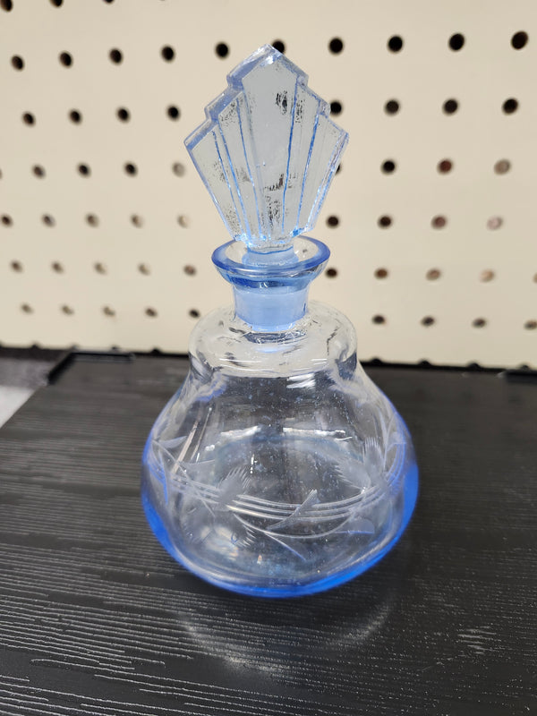 Blue glass bottle