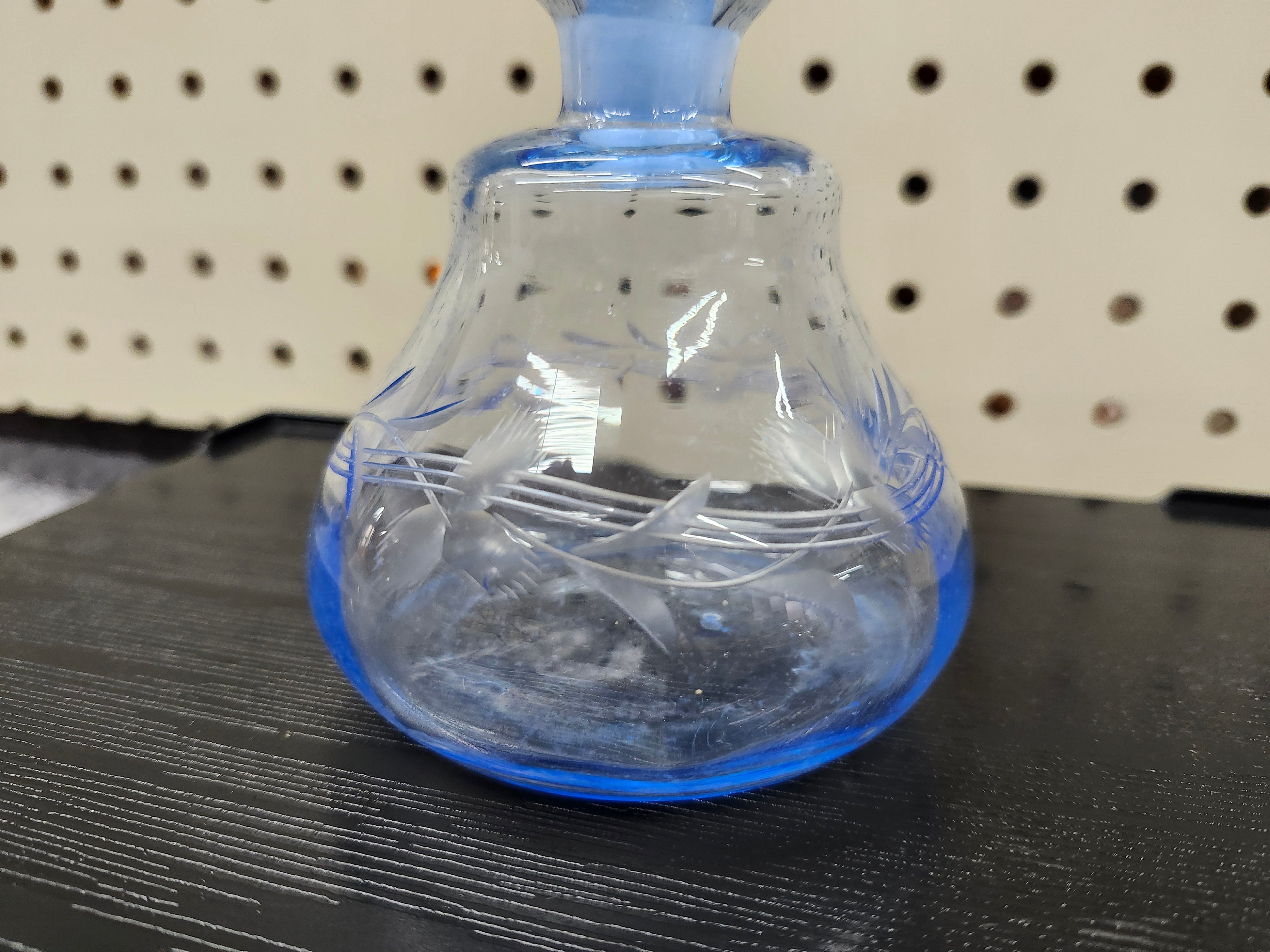 Blue glass bottle