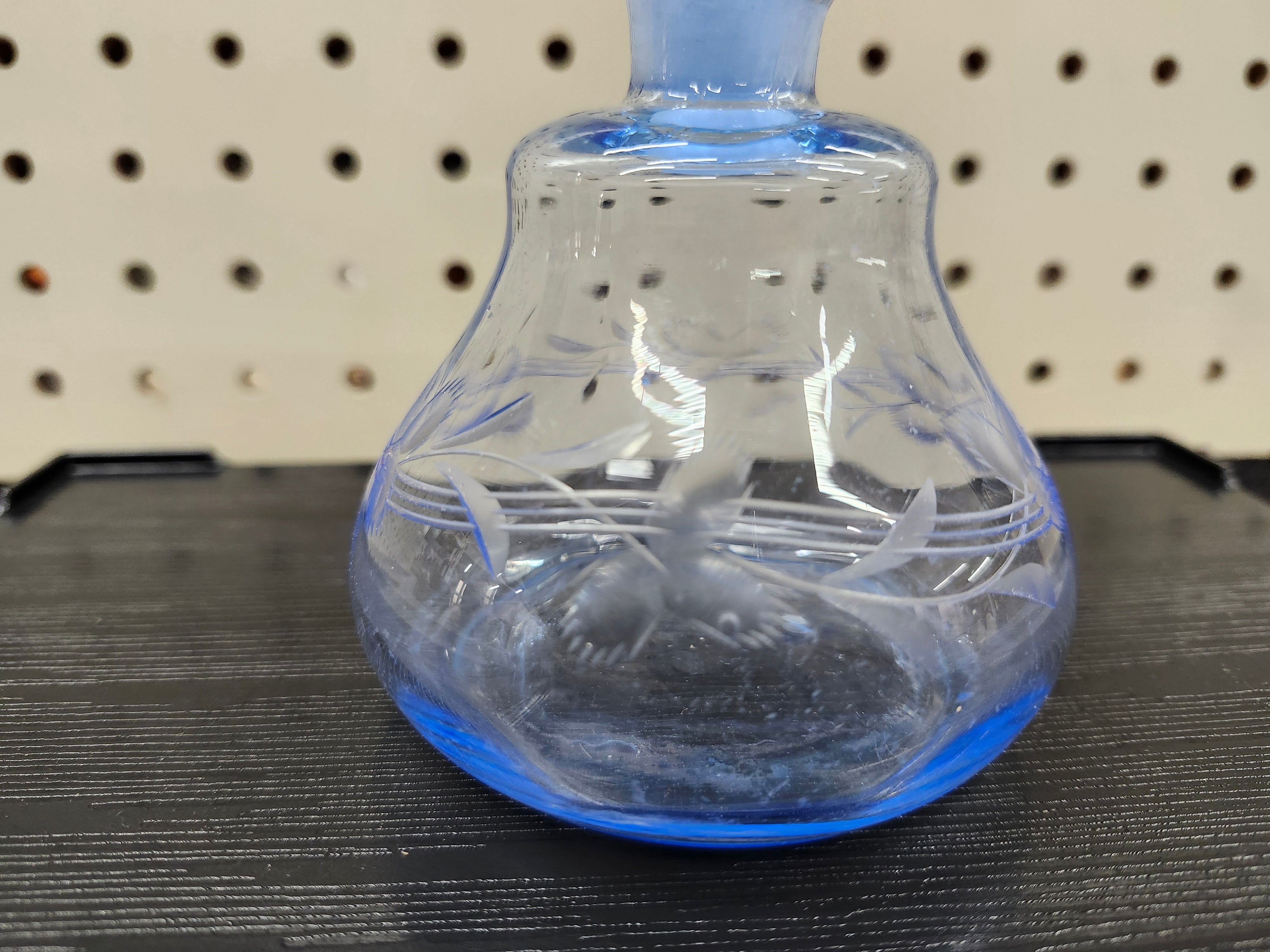 Blue glass bottle