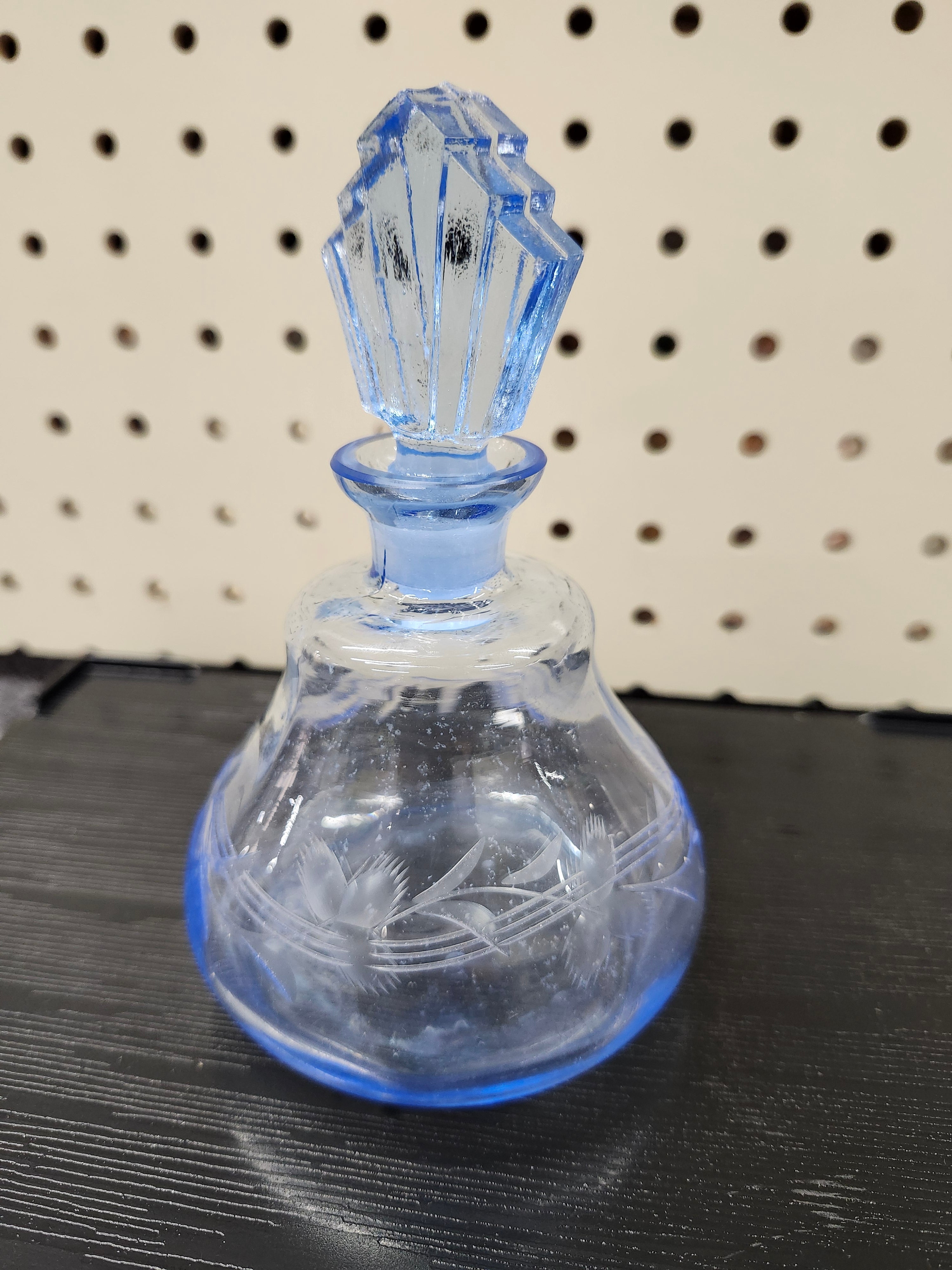 Blue glass bottle