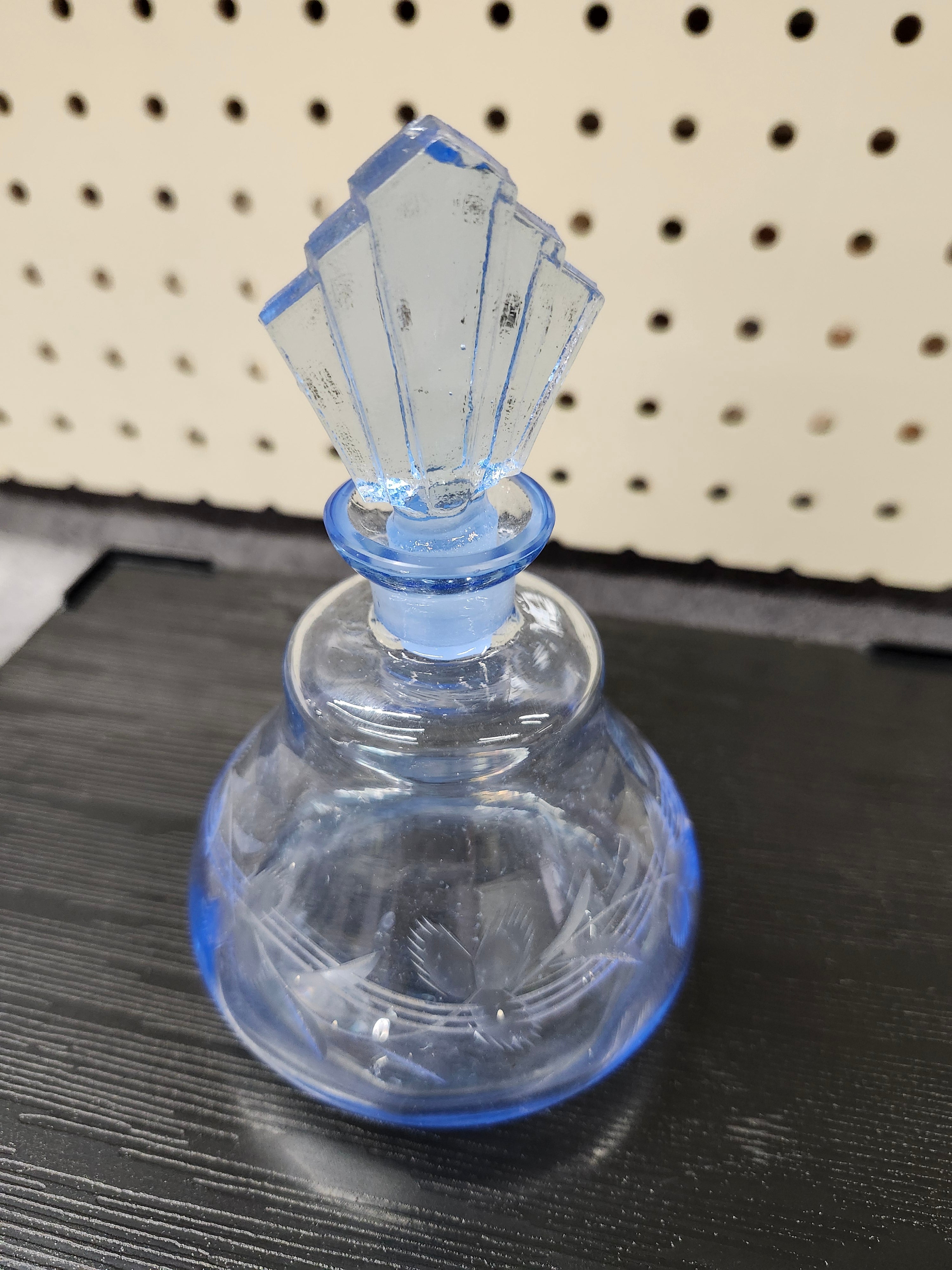 Blue glass bottle