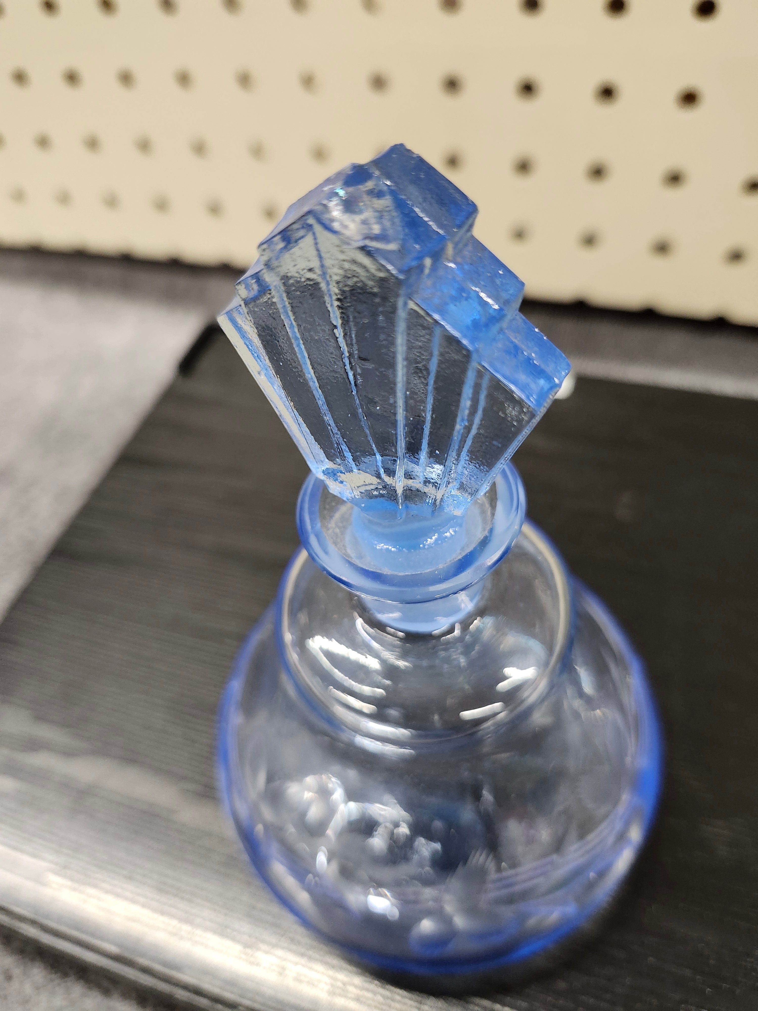 Blue glass bottle
