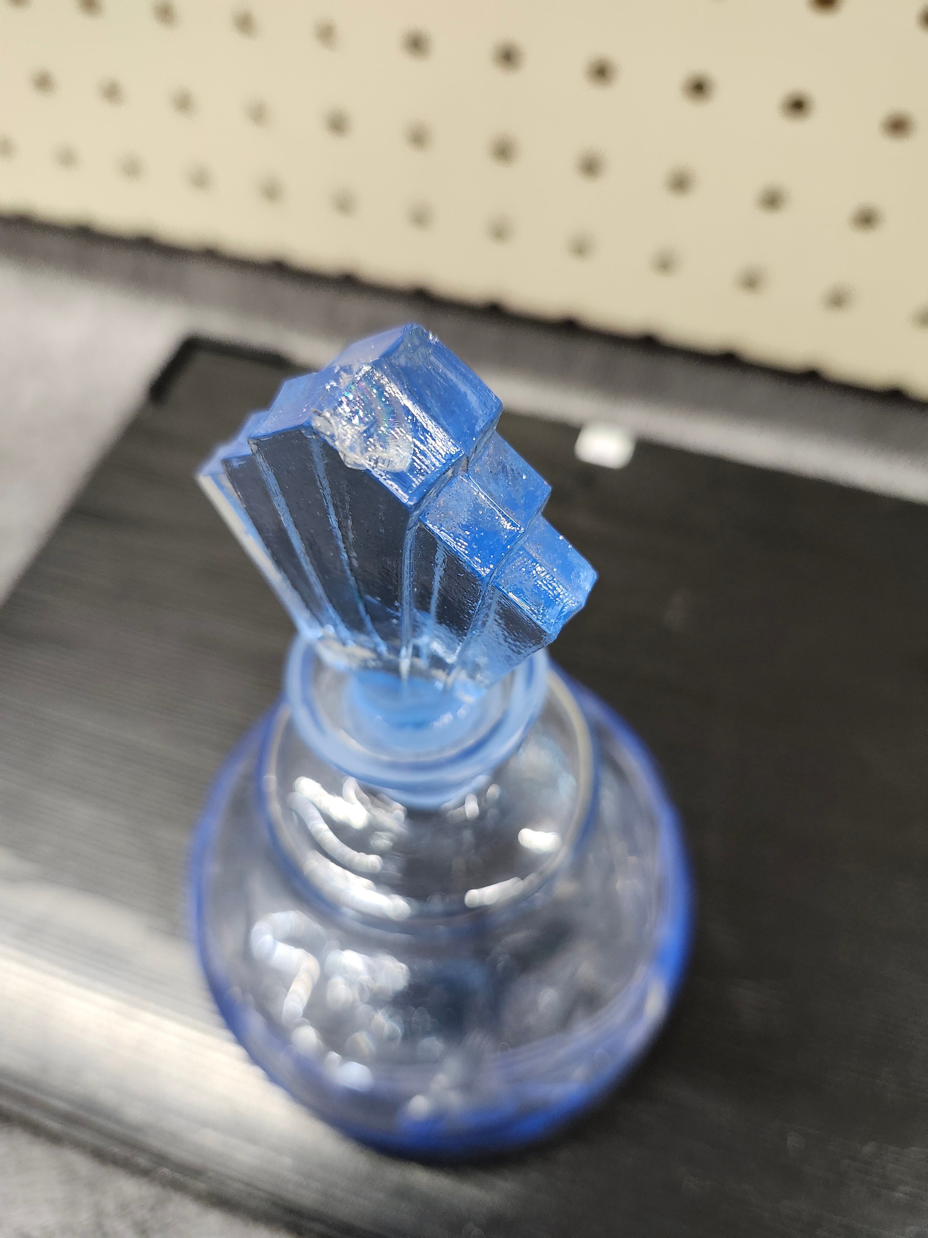 Blue glass bottle