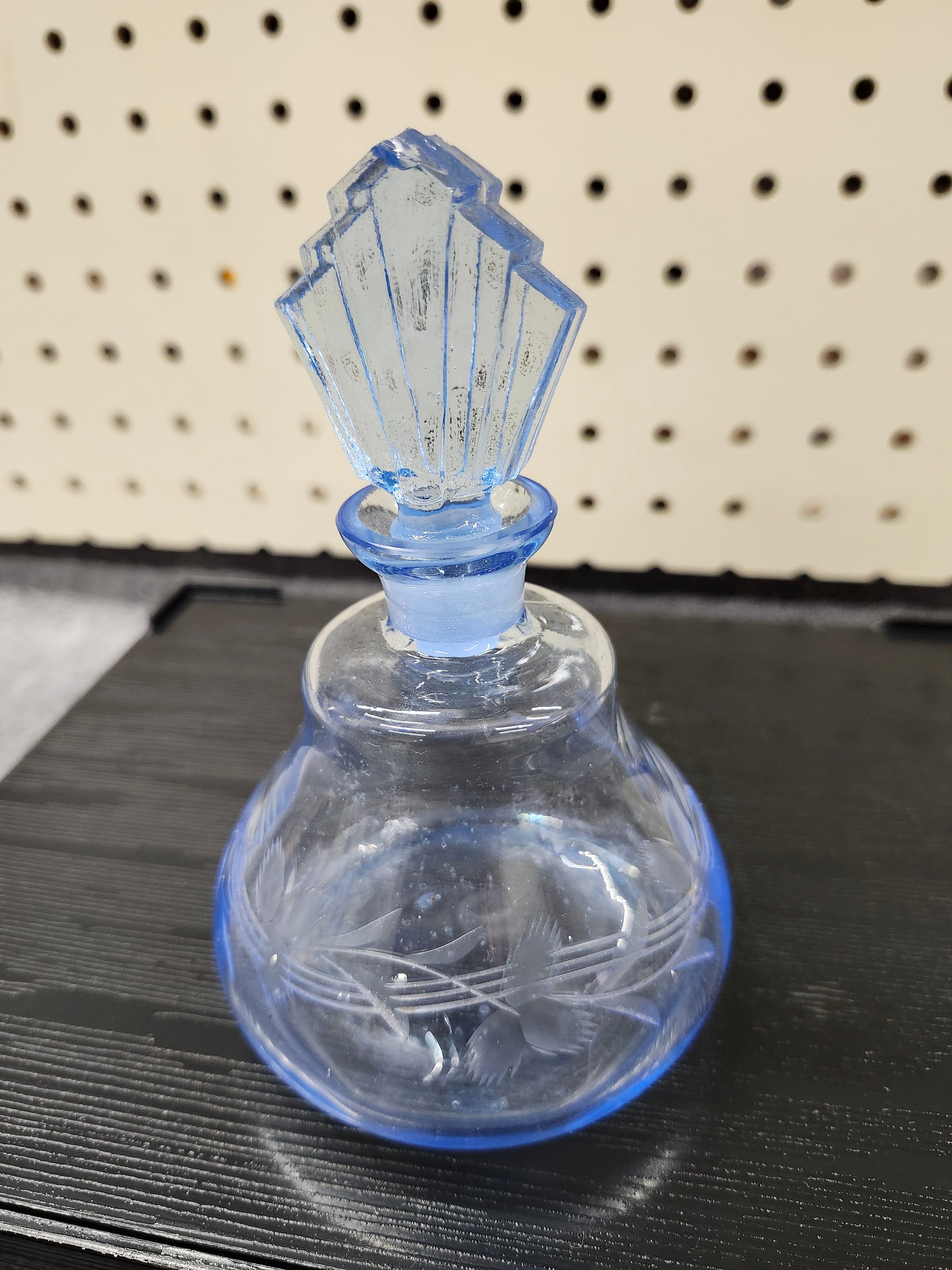 Blue glass bottle