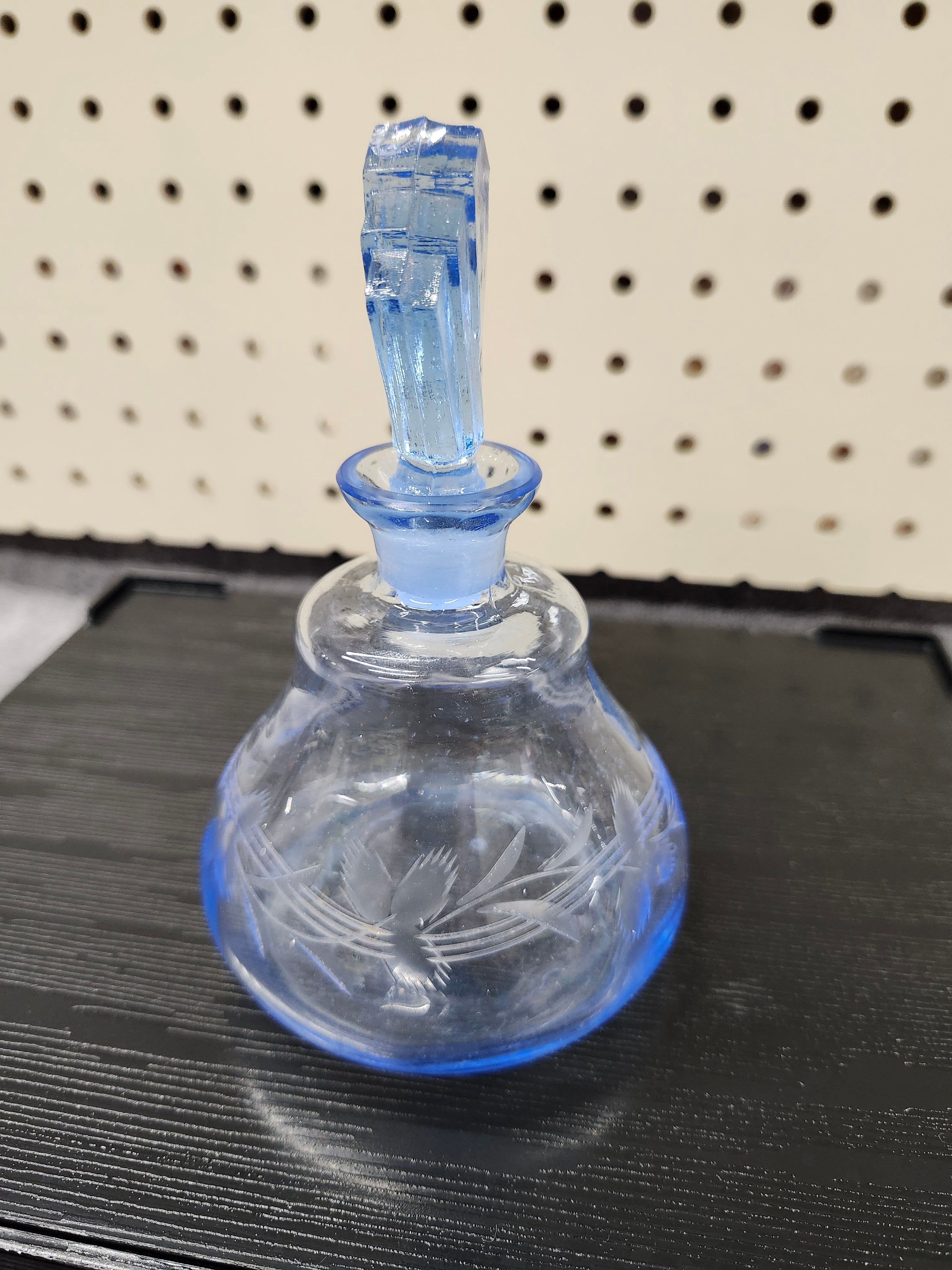 Blue glass bottle
