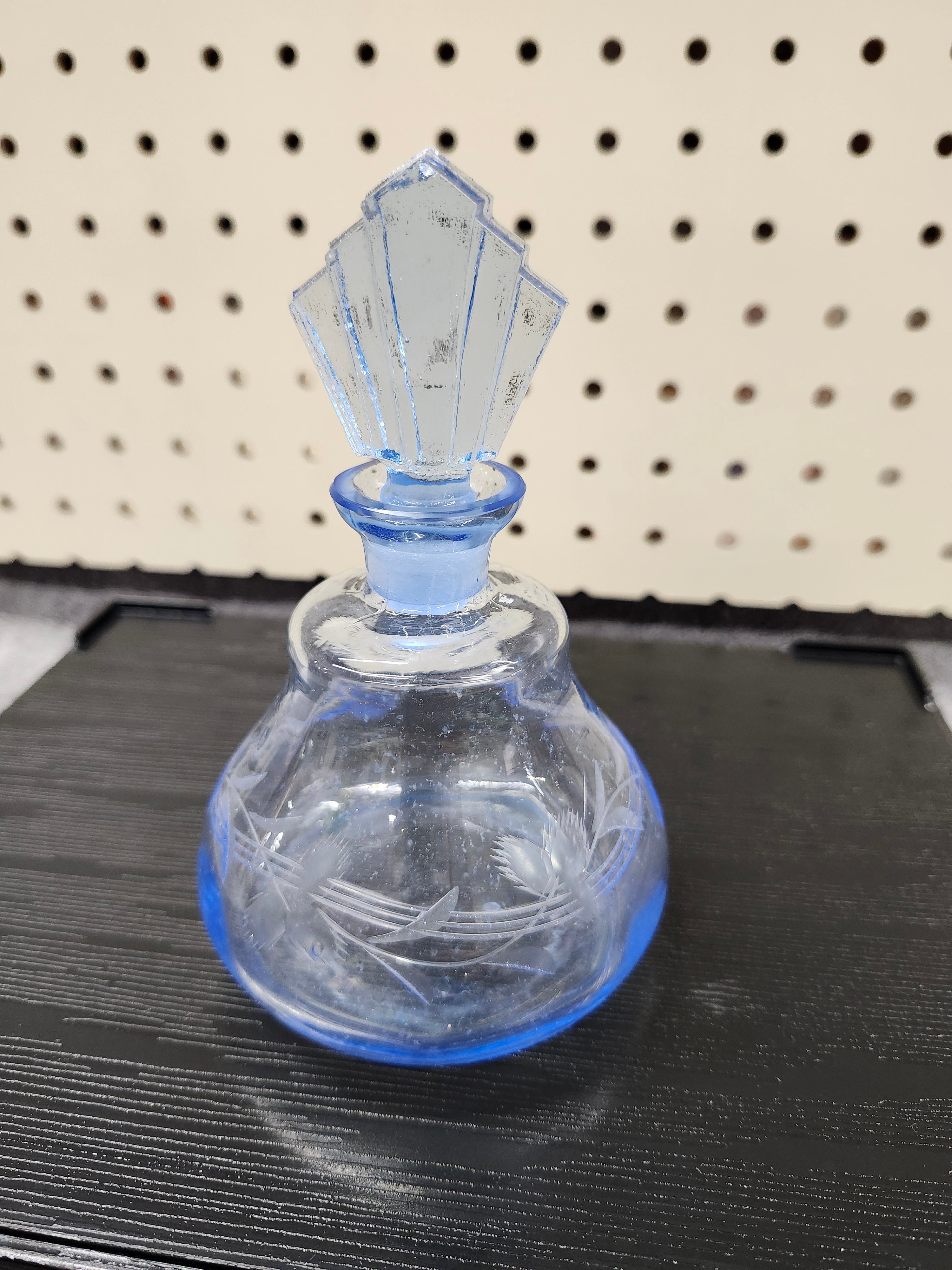 Blue glass bottle