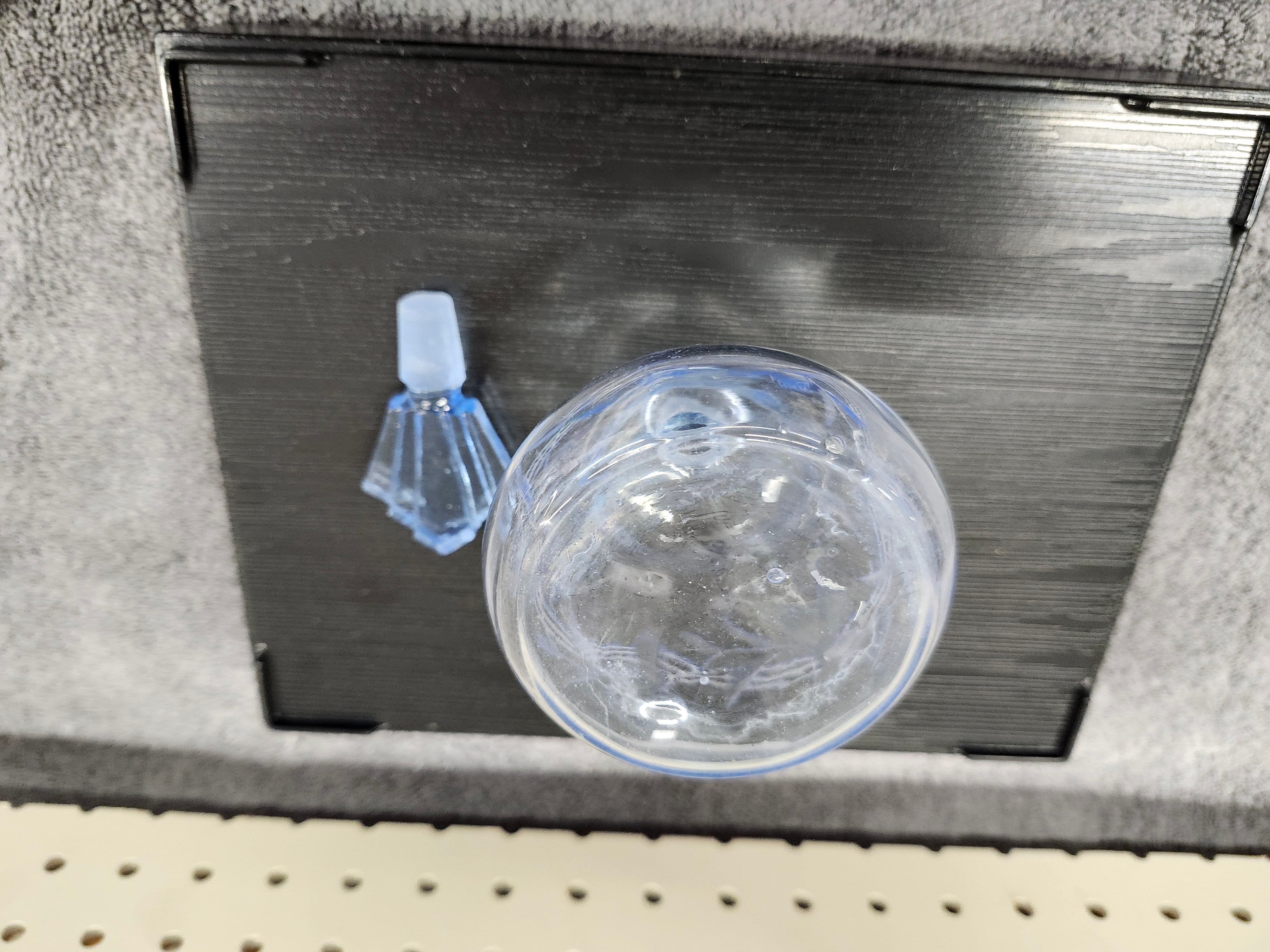 Blue glass bottle