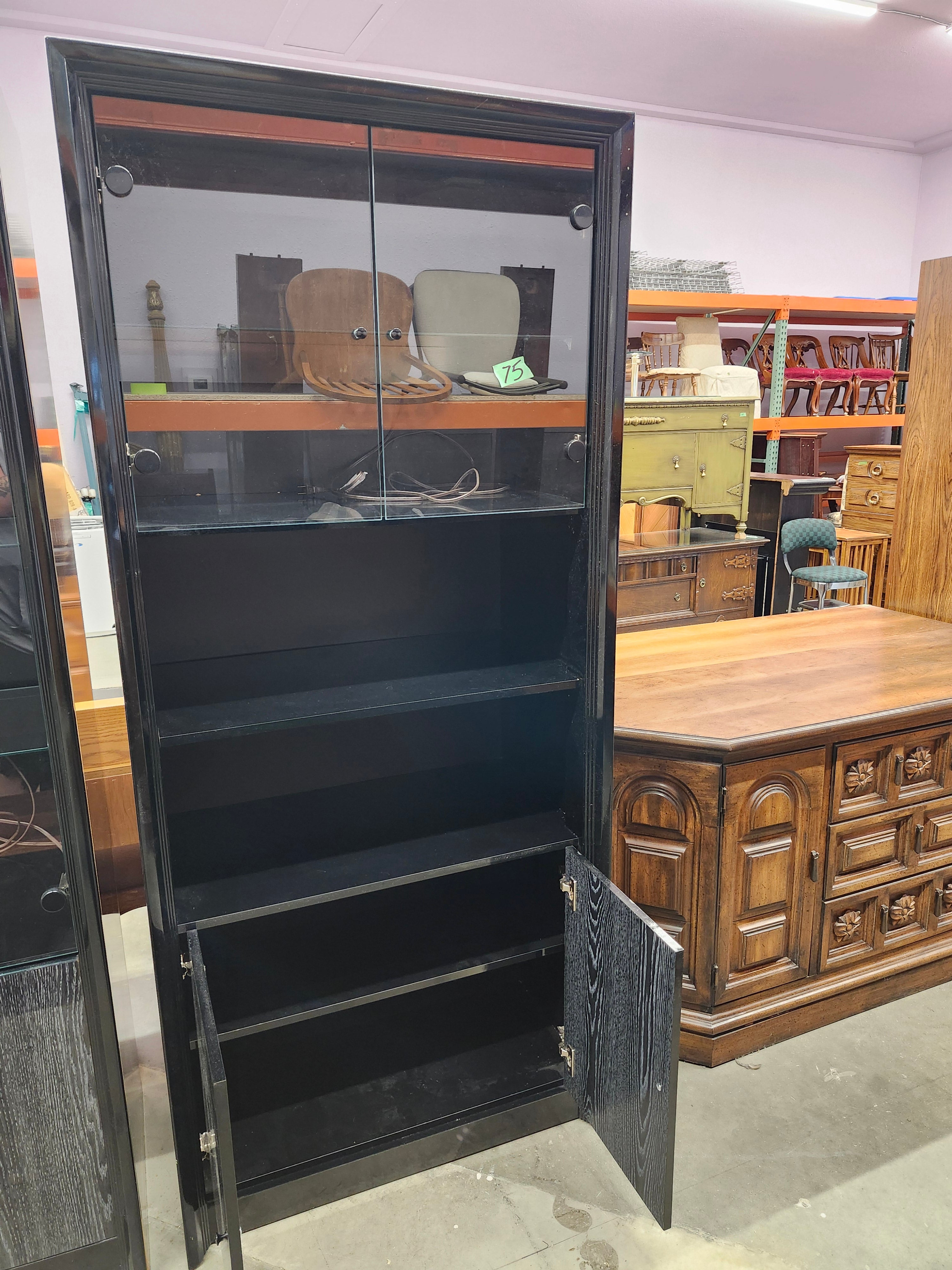 Tall cabinet with lights