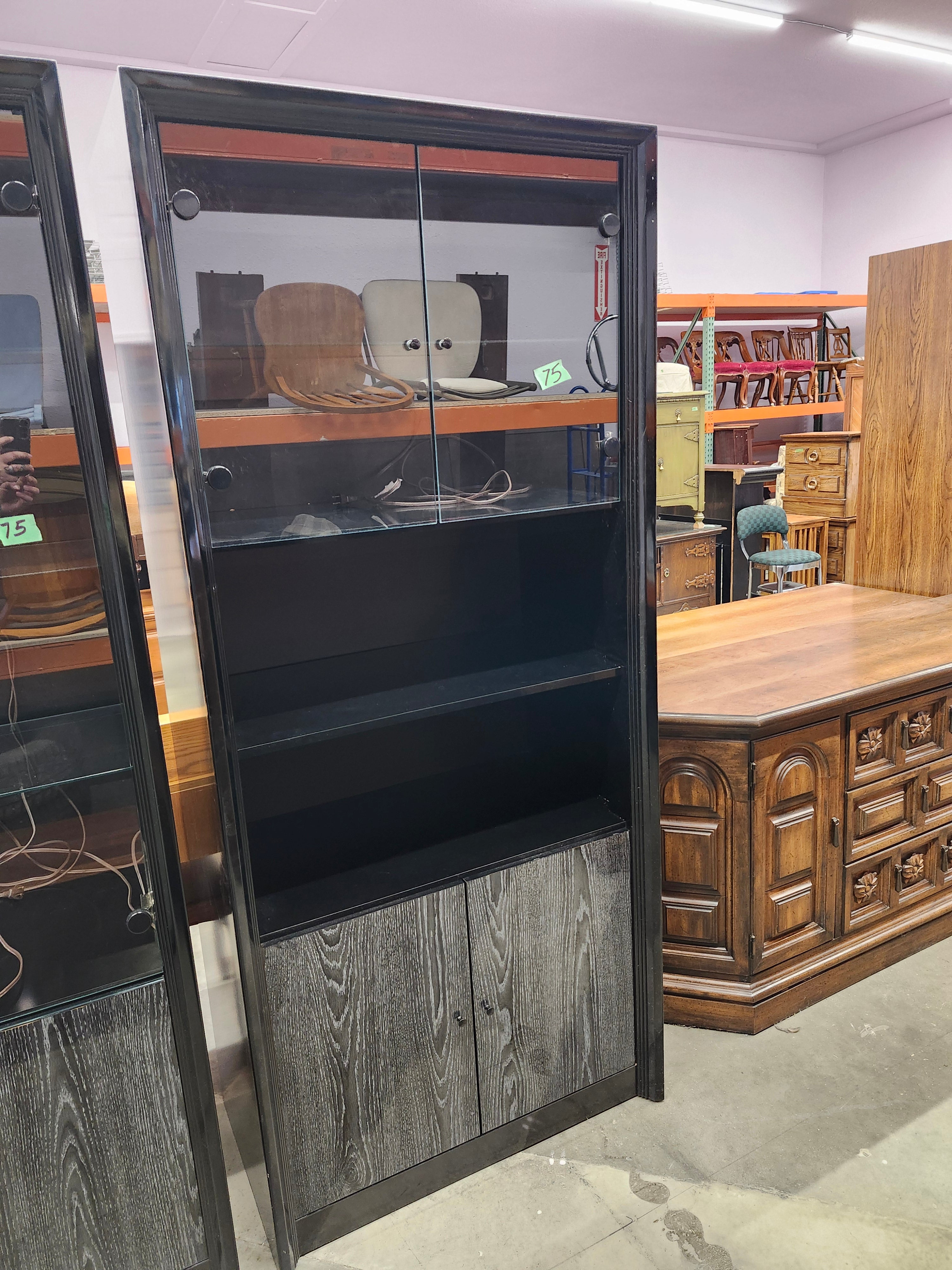 Tall cabinet with lights