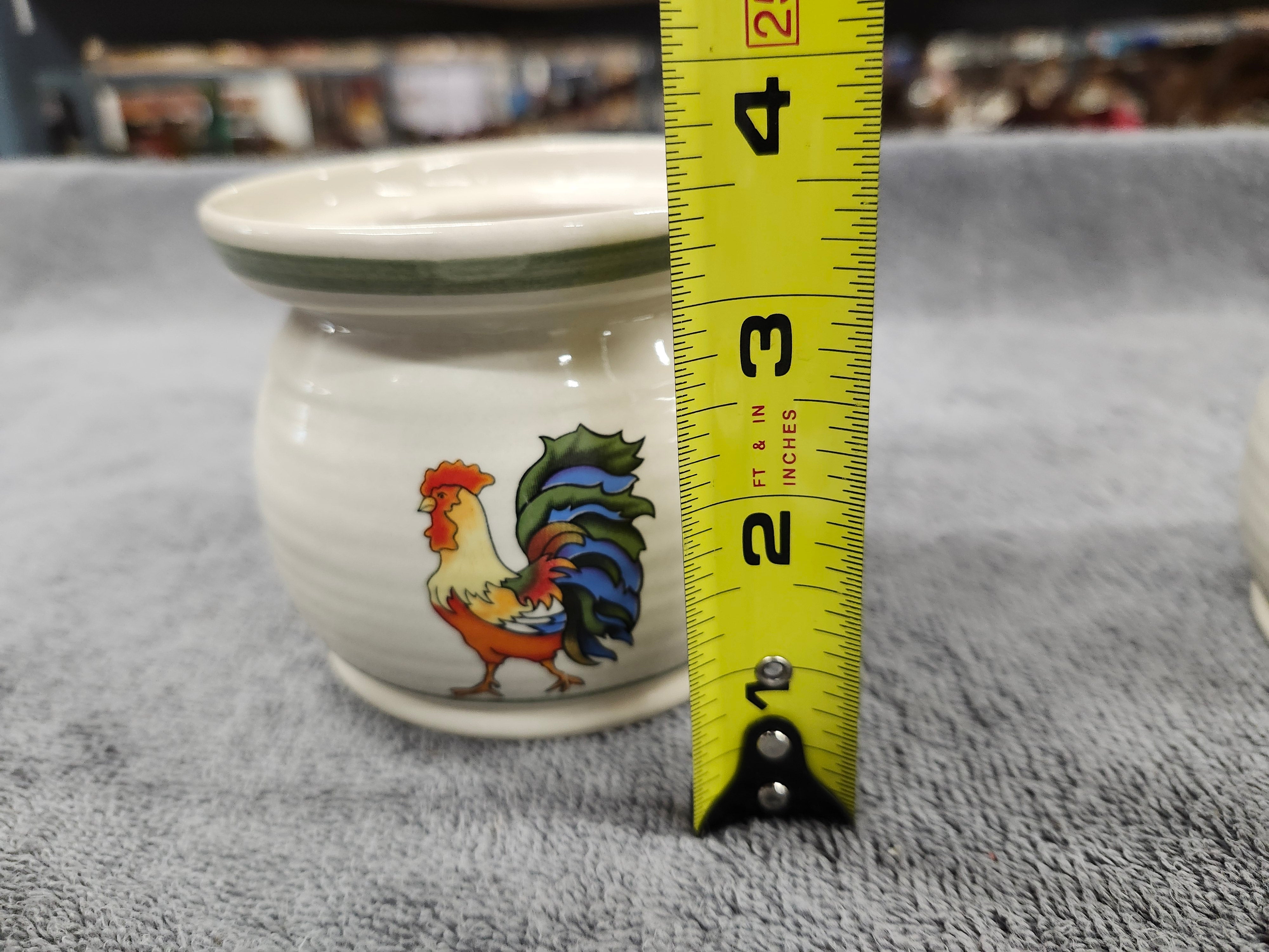 X2 pottery sugar bowls with lids